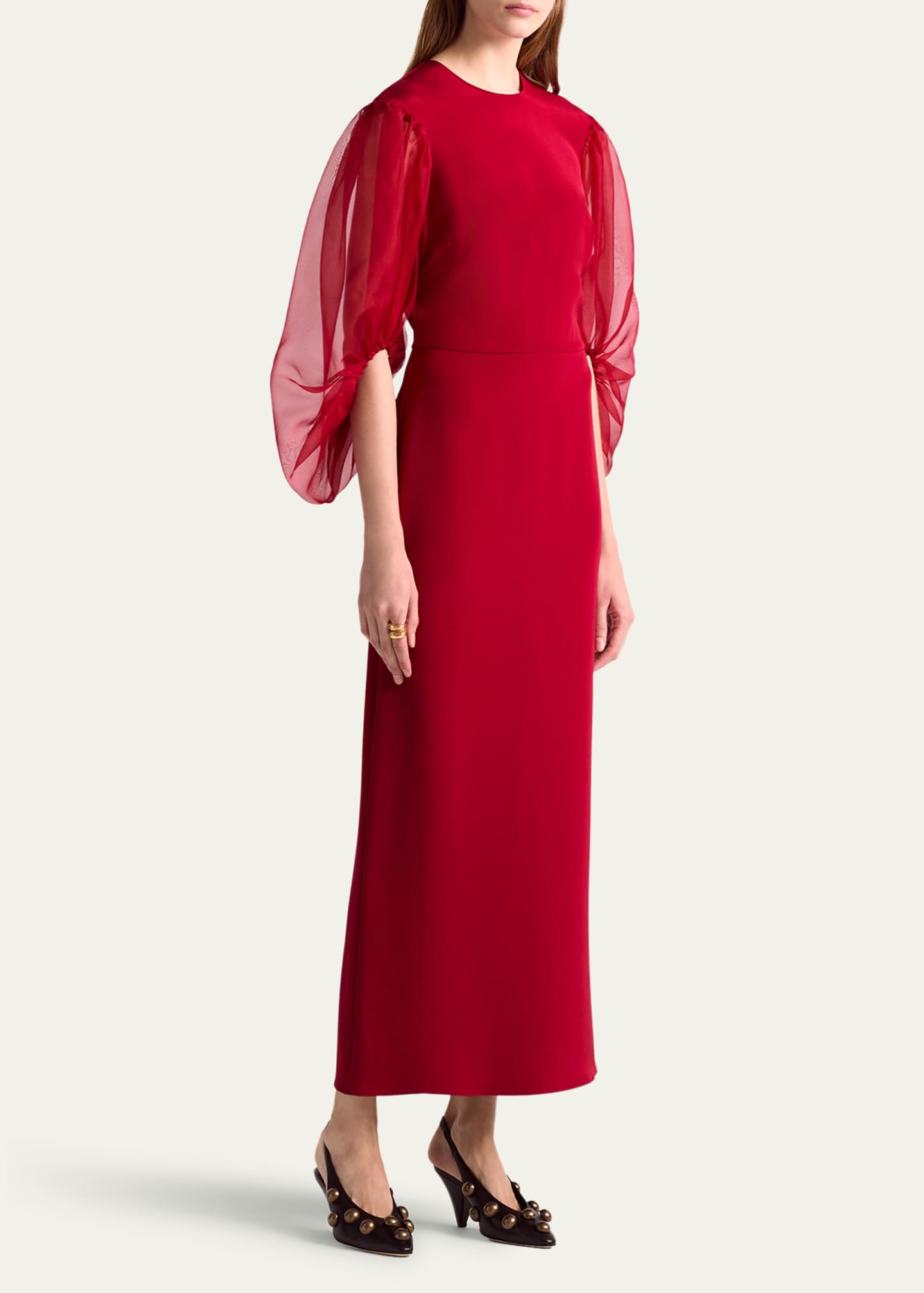 Altuzarra Danielle Puff-Sleeve Dress Image 4 of 5