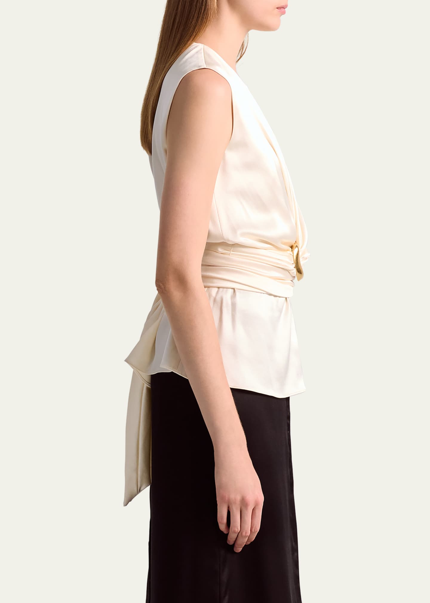 Altuzarra Tizzy Belted Silk Top Image 4 of 4