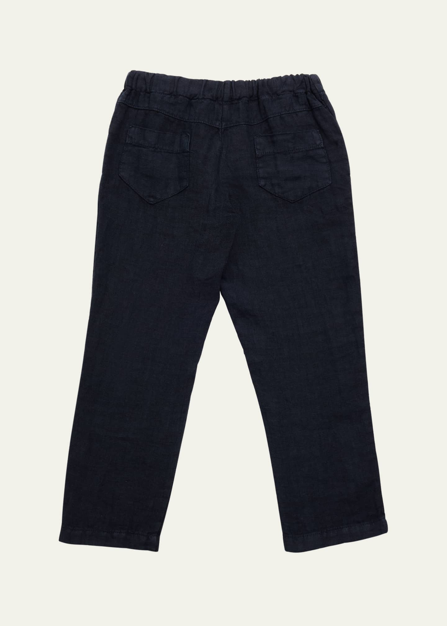 Mariella Ferrari Boy's Relaxed Linen Trousers, Size 12M-12 Image 3 of 3