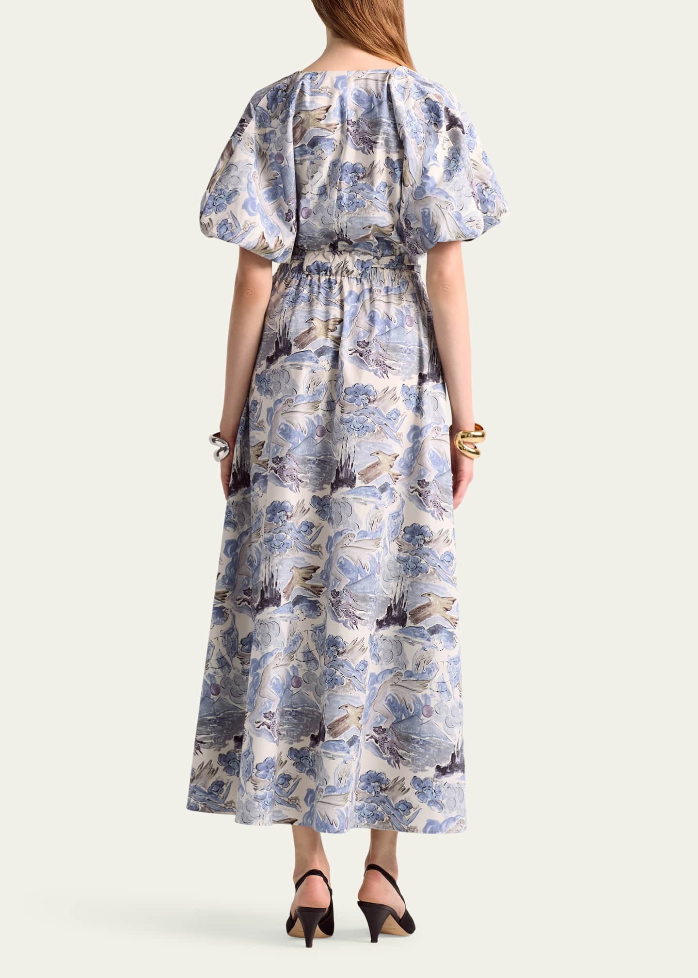 Altuzarra Paulina Printed Poplin Self-Tie Dress Image 3 of 4