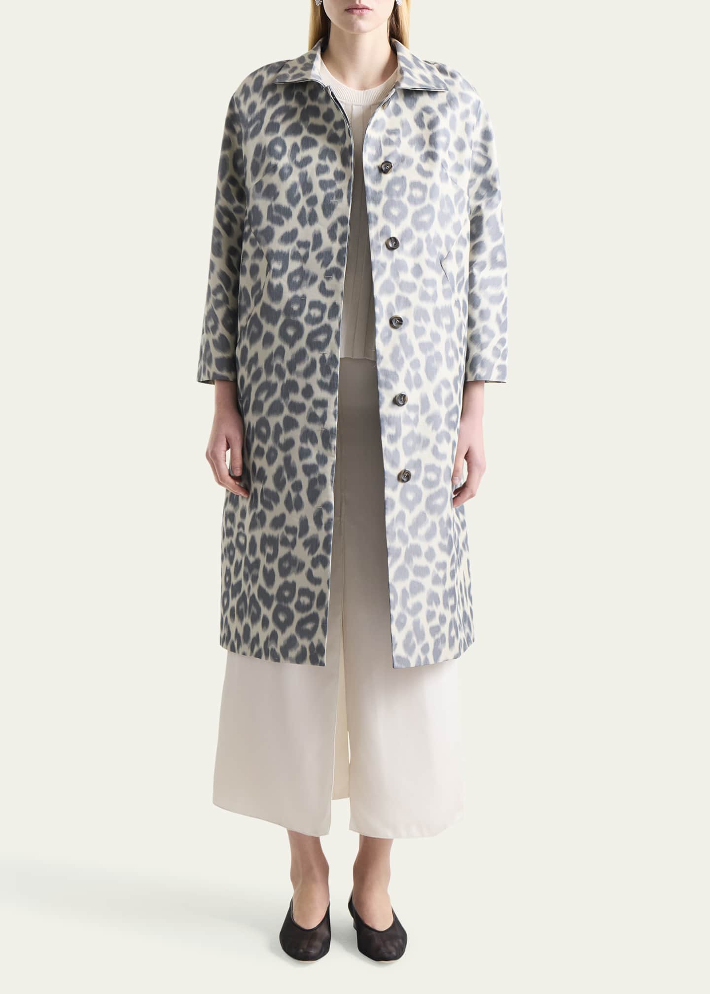 Altuzarra Adams Leopard Silk-Blend Coat Image 2 of 4
