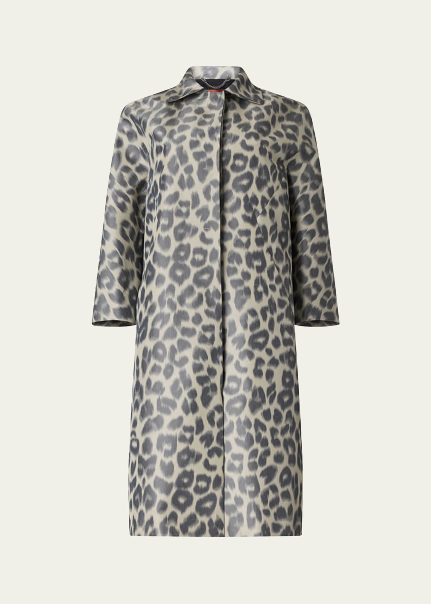 Altuzarra Adams Leopard Silk-Blend Coat Image 1 of 4