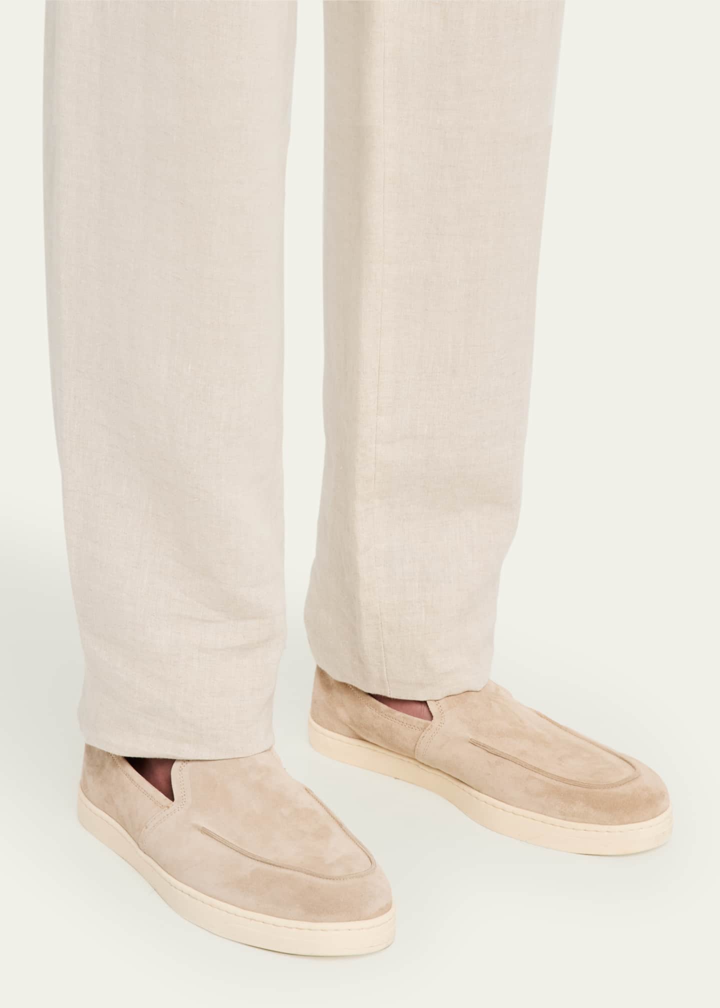 Bergdorf Goodman Men's Suede Hybrid Sneaker Loafers Image 2 of 6