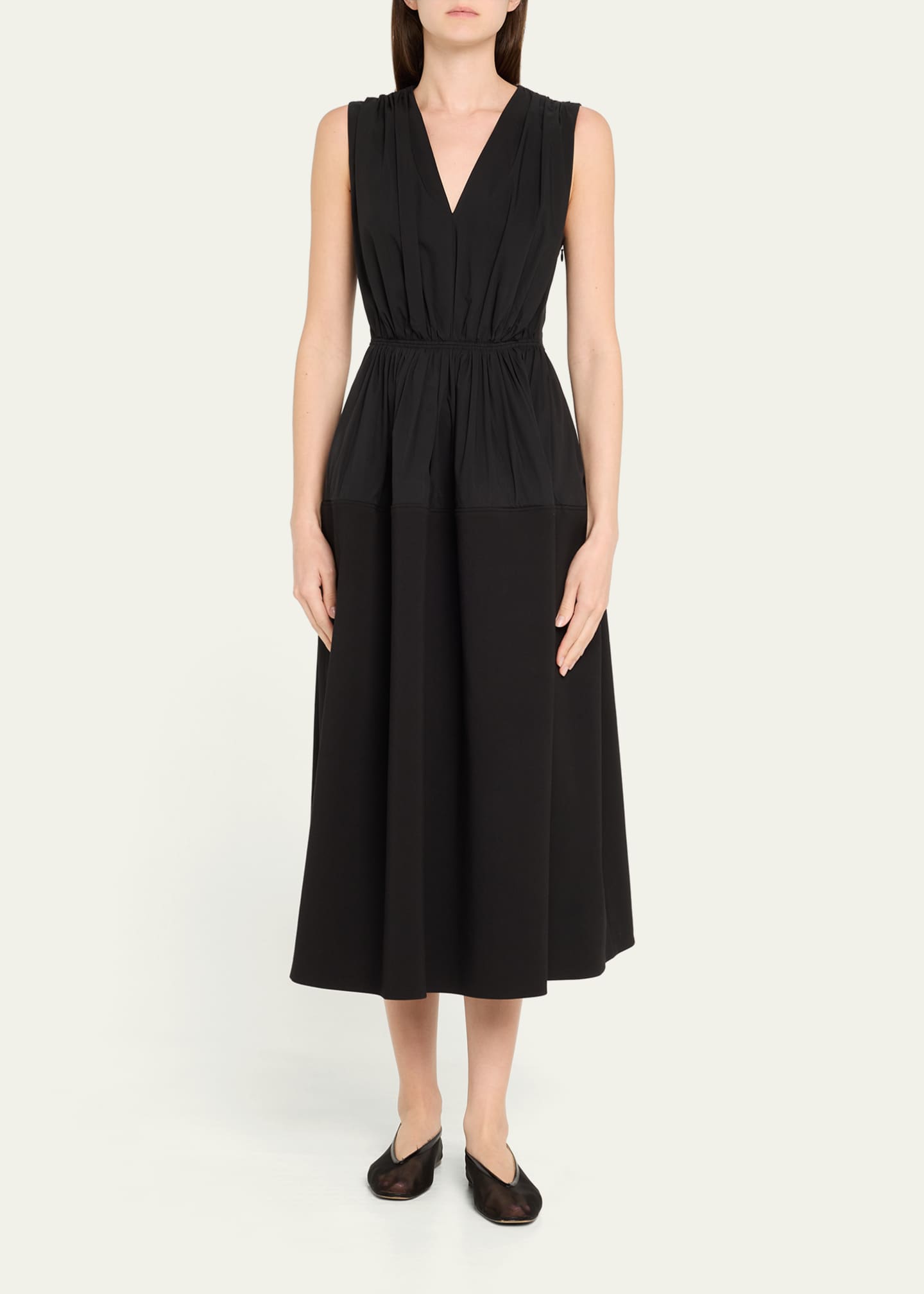 Altuzarra Mika Gathered Sleeveless Midi Dress Image 2 of 5