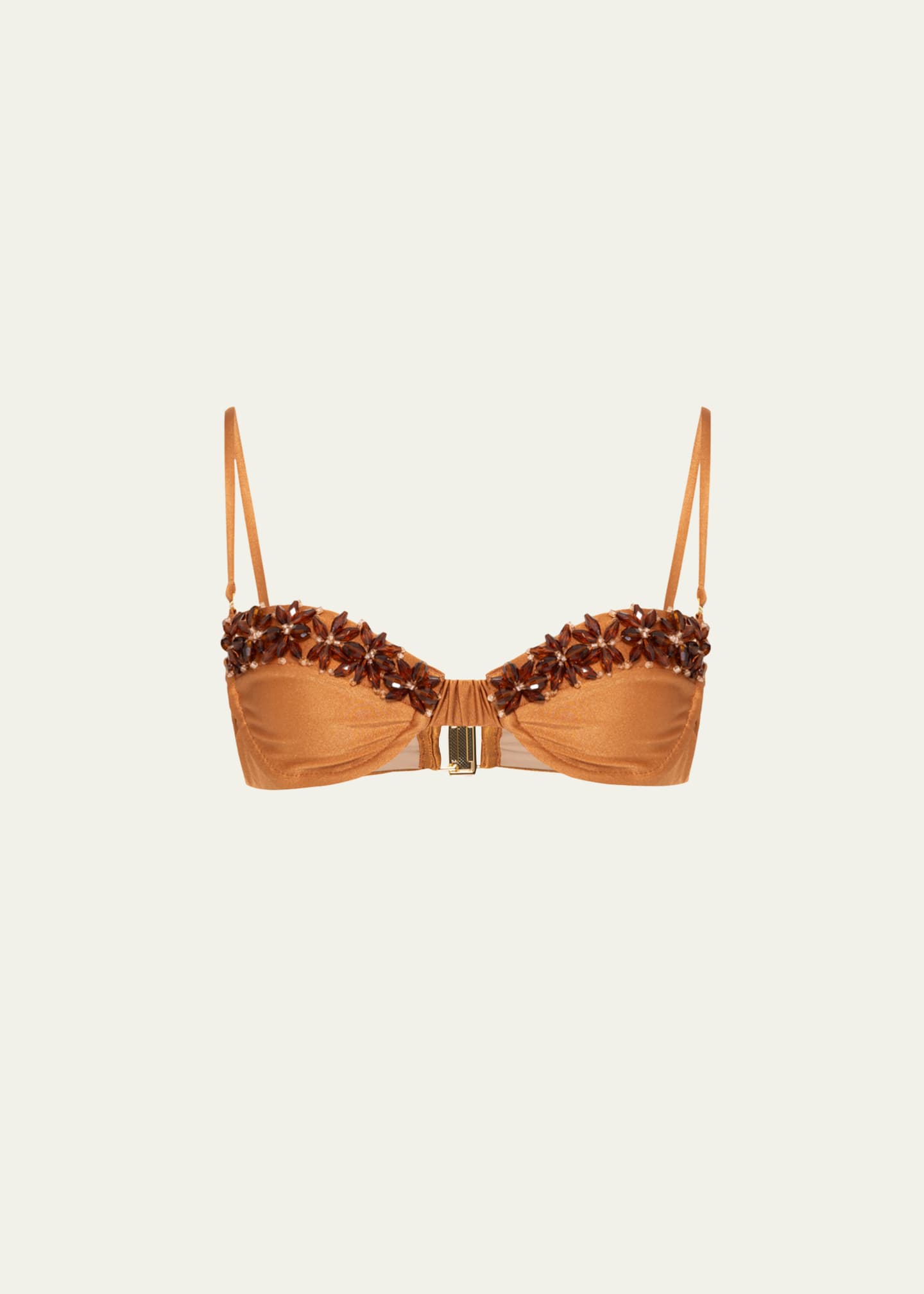 Jersey Sands Beaded Bikini Top