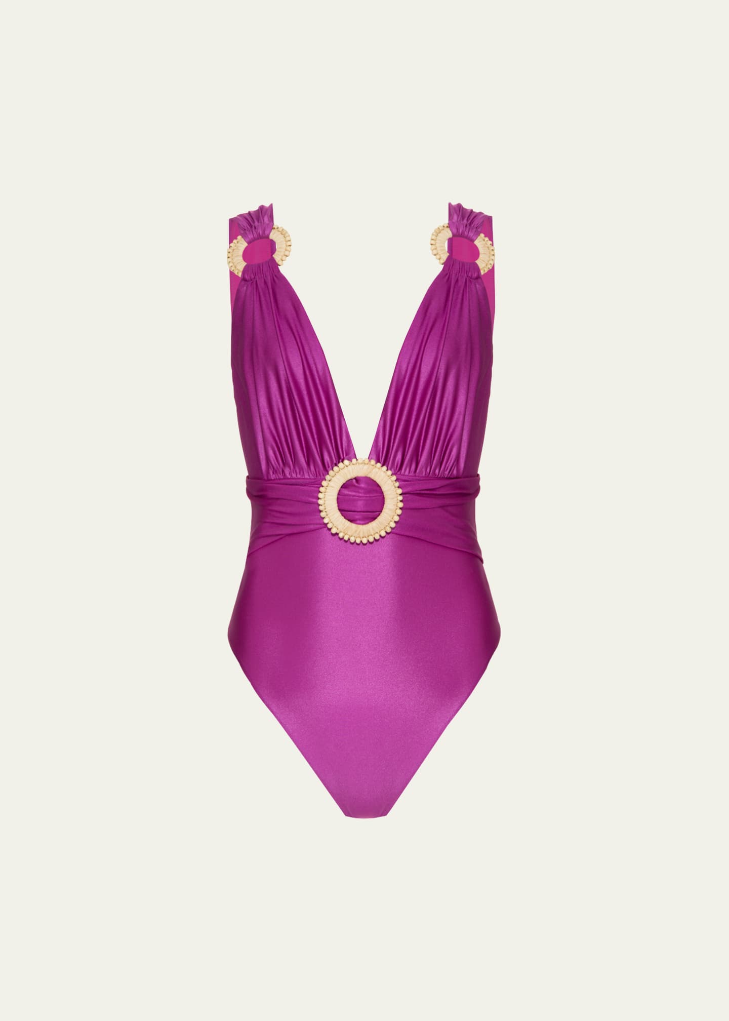 PatBO Groovy Plunge One-Piece Swimsuit Image 1 of 4