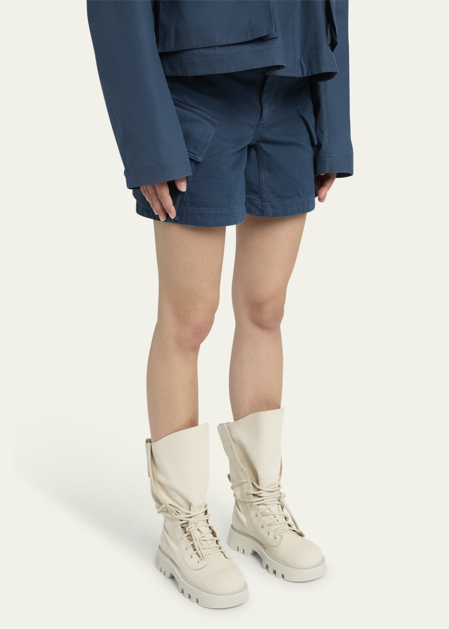JW Anderson Suede Lace-Up Combat Boots Image 2 of 5