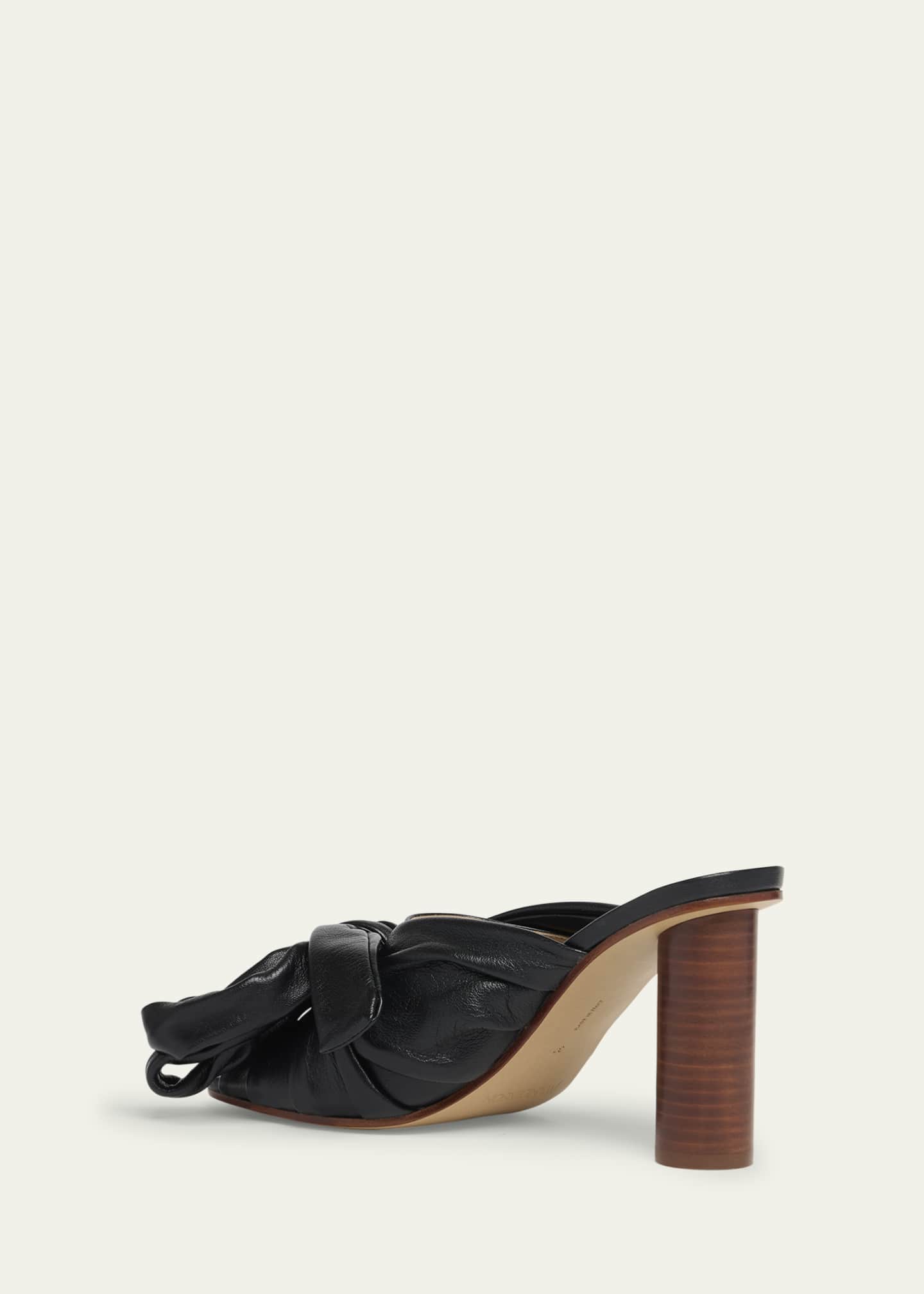 JW Anderson Bow Leather Block-Heel Mule Sandals Image 4 of 5