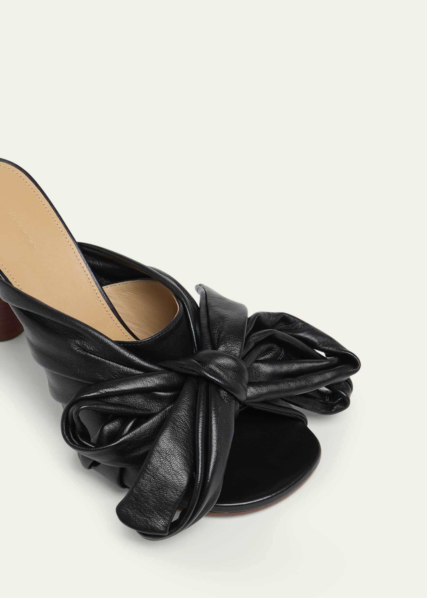 JW Anderson Bow Leather Block-Heel Mule Sandals Image 5 of 5