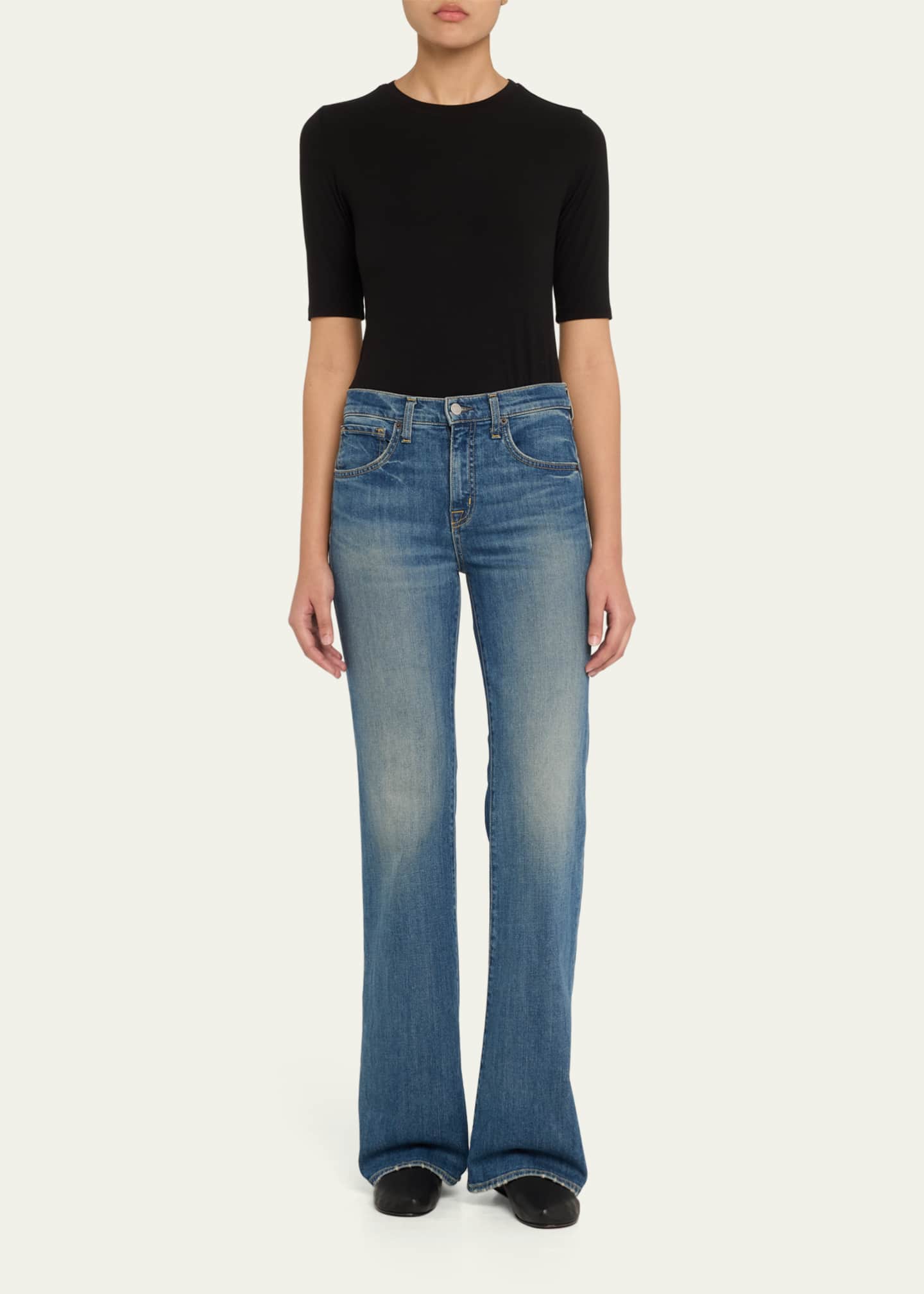 L'Agence Saundra Crewneck Half-Sleeve Top Image 2 of 5