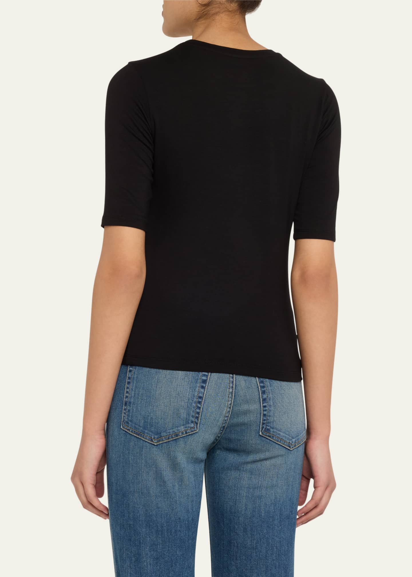 L'Agence Saundra Crewneck Half-Sleeve Top Image 3 of 5