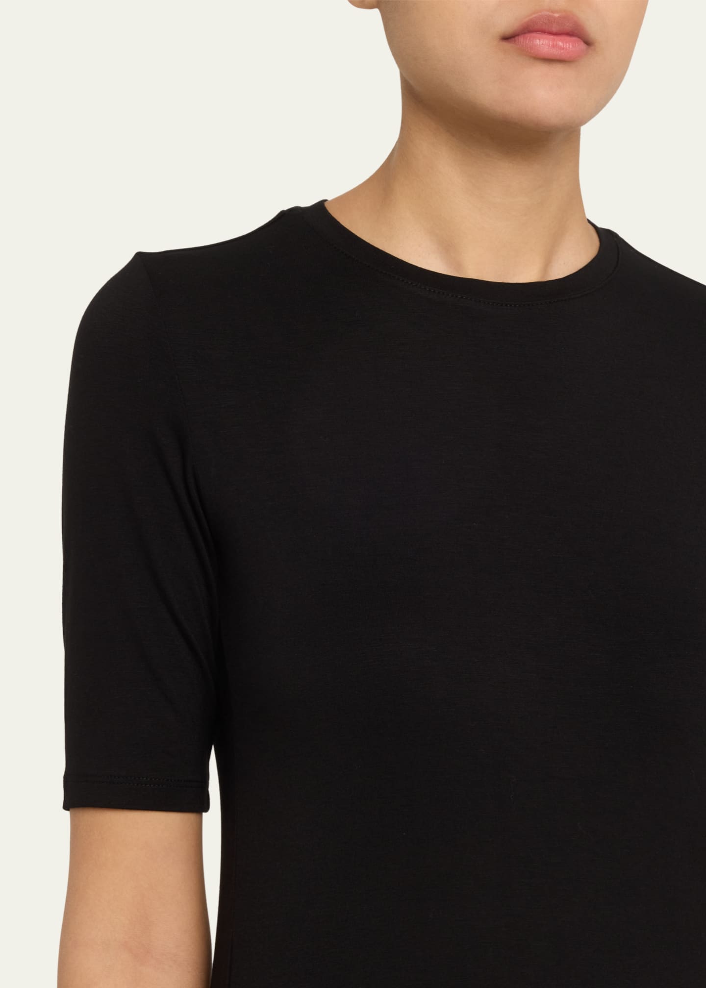 L'Agence Saundra Crewneck Half-Sleeve Top Image 5 of 5