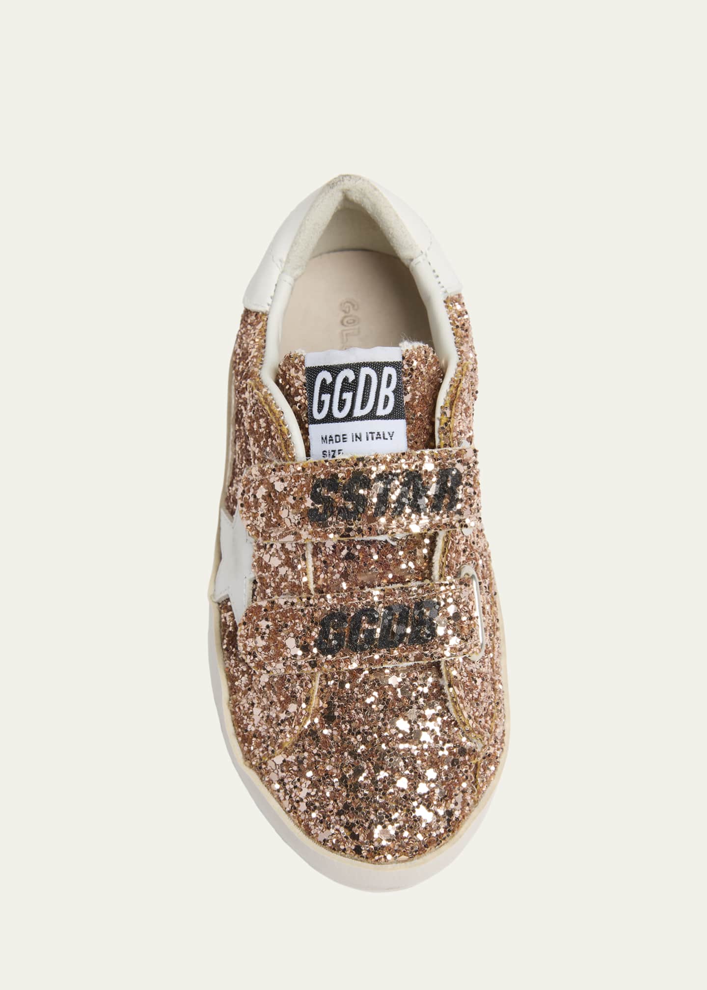 Golden Goose Girl's Old School Glitter and Leather Dual-Grip Sneakers, Baby/Toddler Image 4 of 4