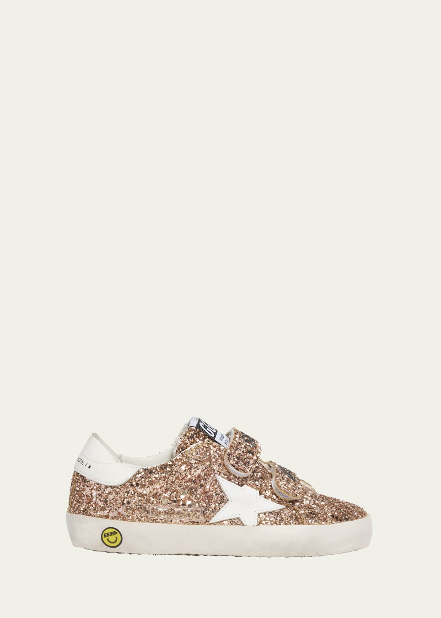 Golden Goose Girl's Old School Glitter and Leather Dual-Grip Sneakers, Baby/Toddler Image 1 of 4