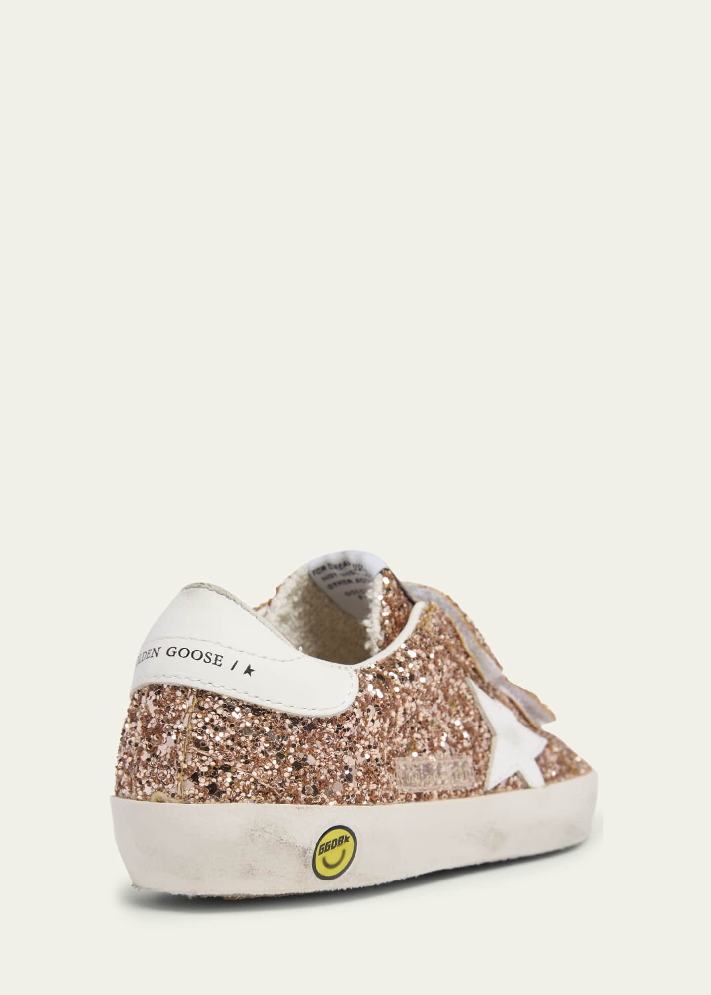 Golden Goose Girl's Old School Glitter and Leather Dual-Grip Sneakers, Baby/Toddler Image 3 of 4