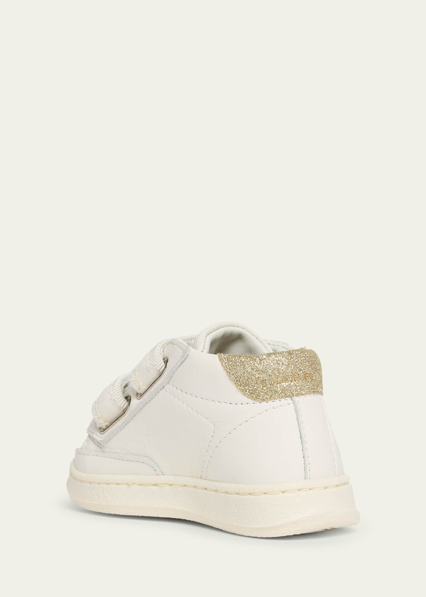 Golden Goose Girl's June Nappa Leather Glitter Star Sneakers, Baby/Toddler Image 2 of 4