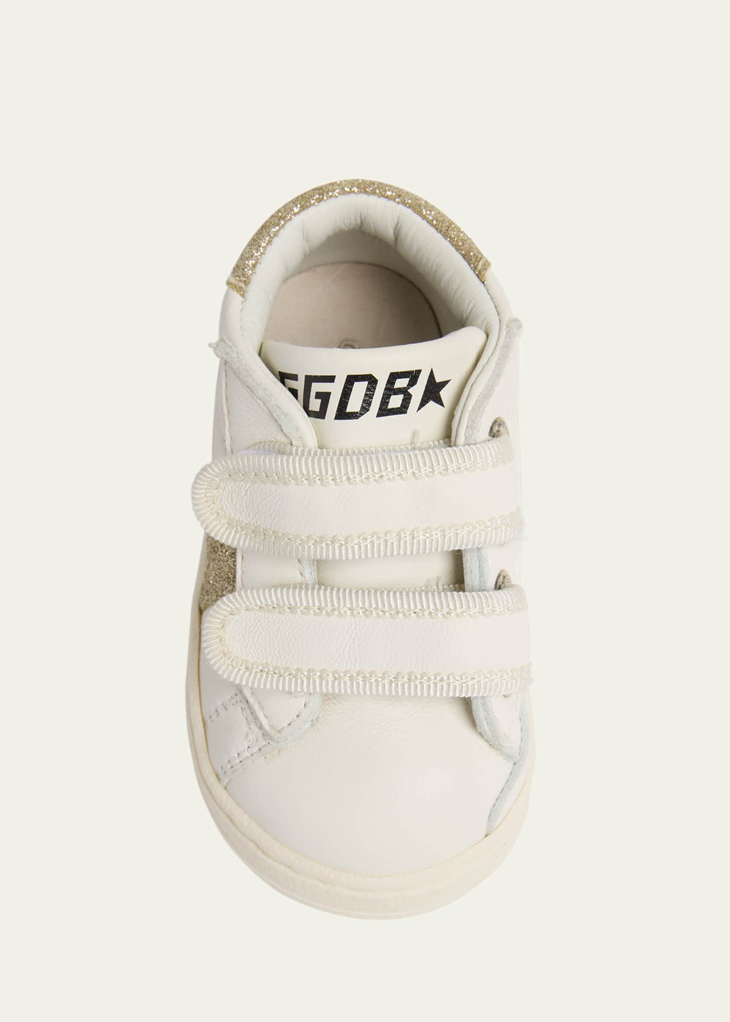 Golden Goose Girl's June Nappa Leather Glitter Star Sneakers, Baby/Toddler Image 4 of 4