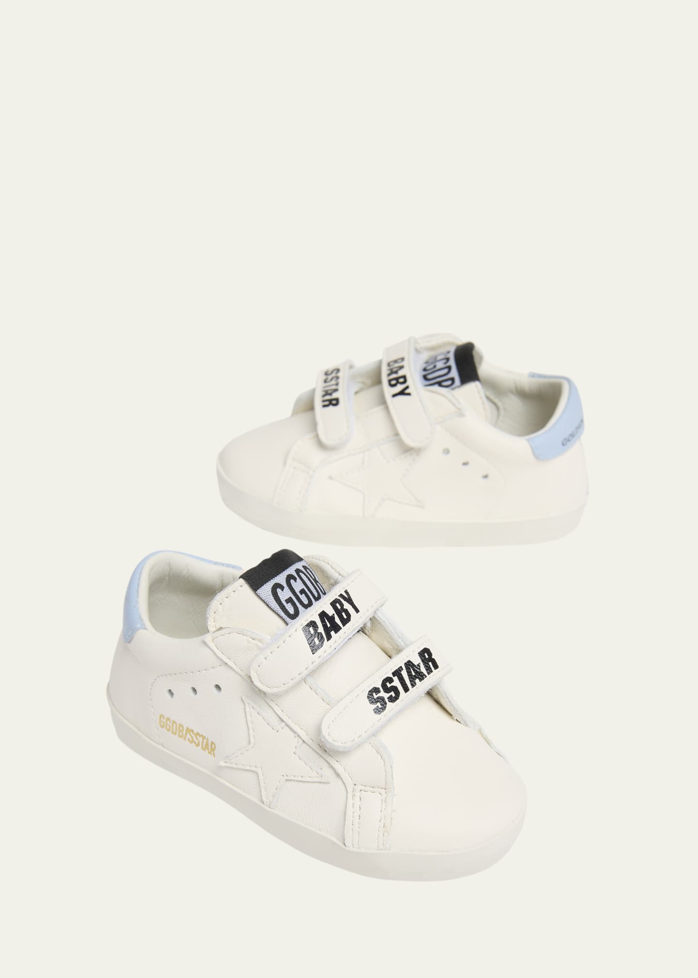 Golden Goose Kid's Old School Glitter Dual-Grip Sneakers, Babies