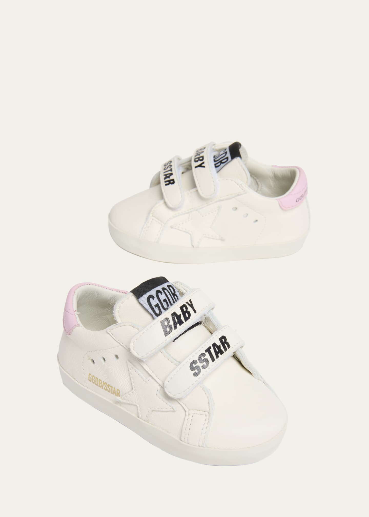 Golden Goose Kid's Old School Glitter Dual-Grip Sneakers, Babies