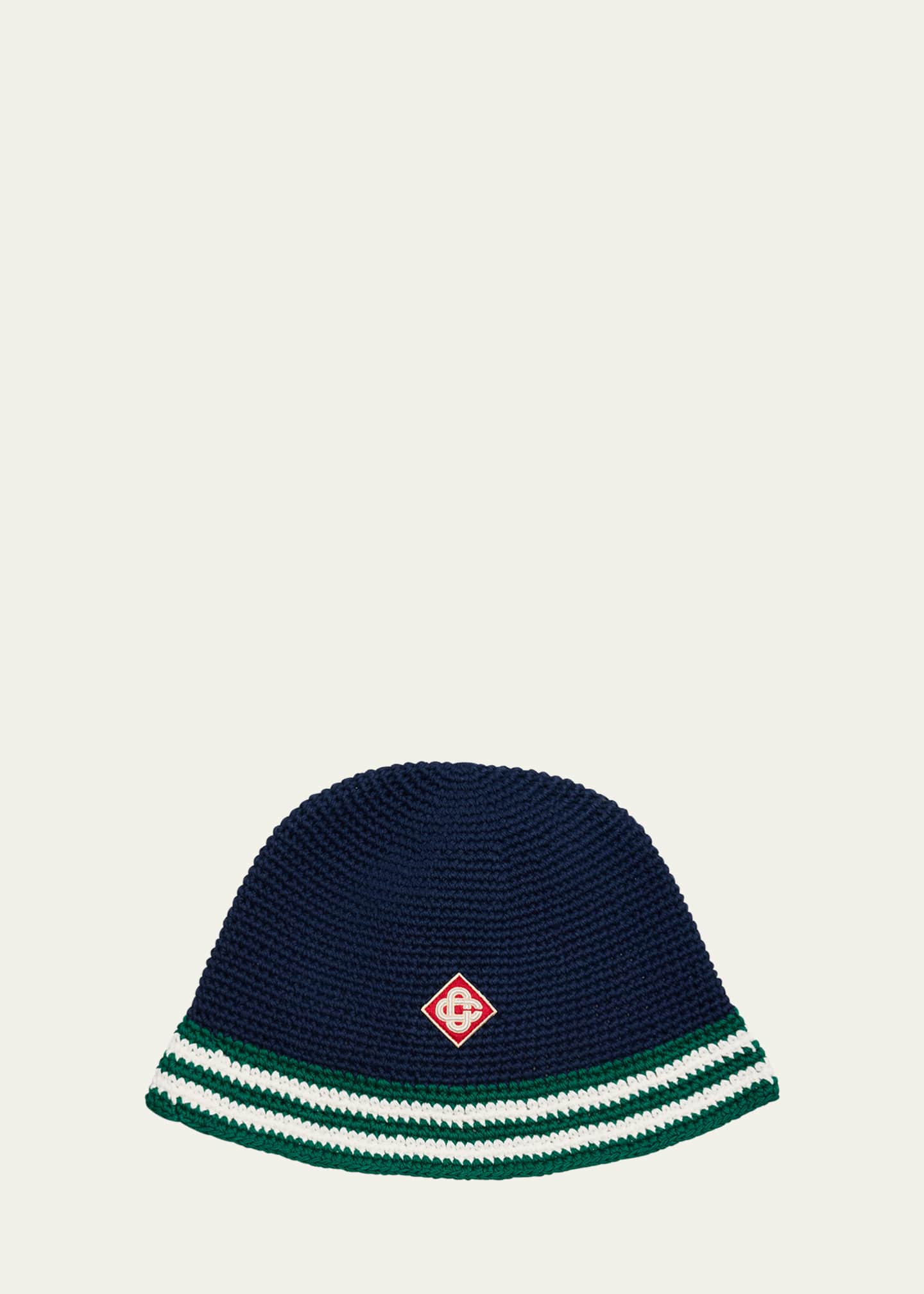 CASABLANCA Men's Crochet Stripe Bucket Hat