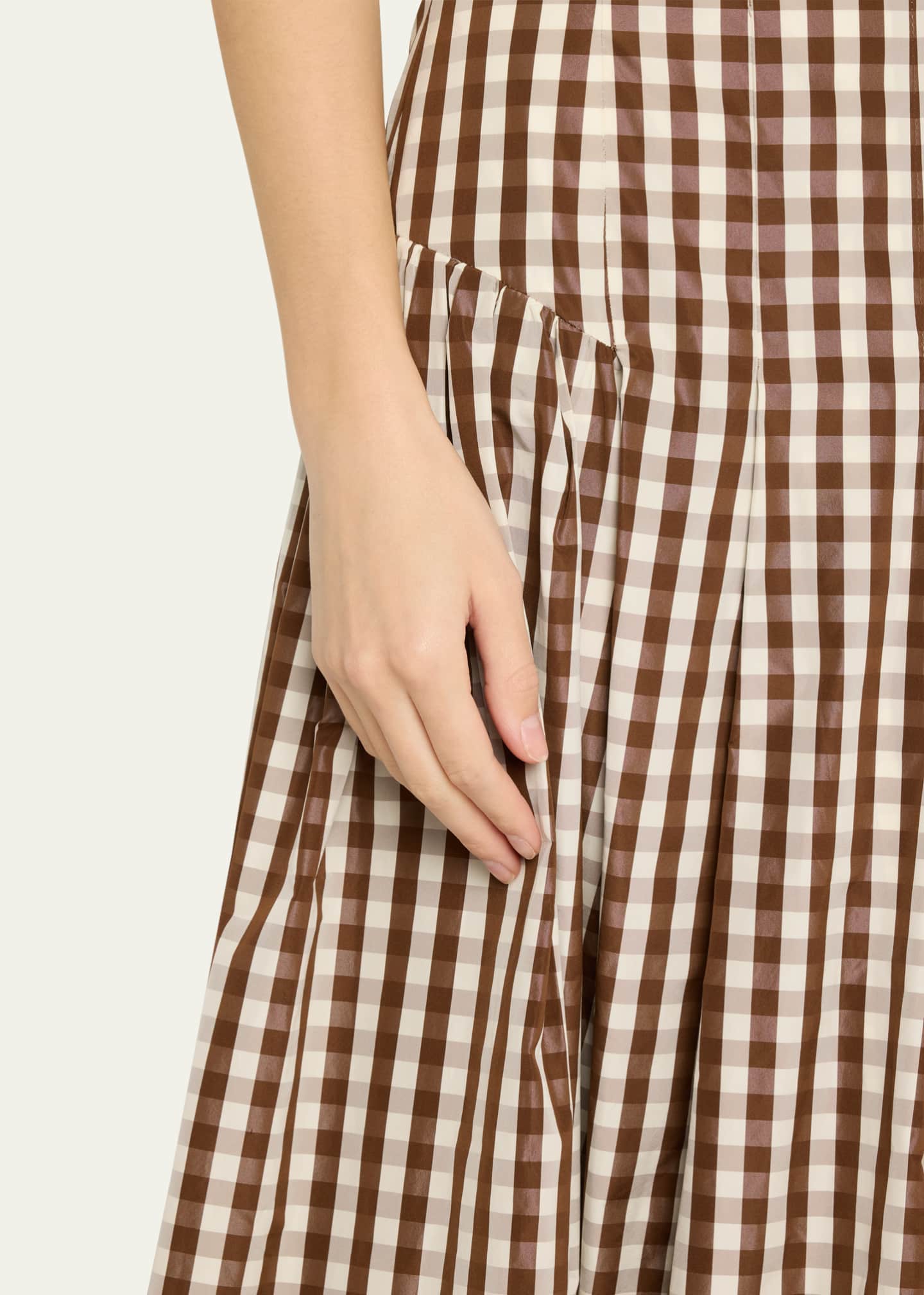 Lela Rose Long Plaid Taffeta Full Skirt Image 5 of 5