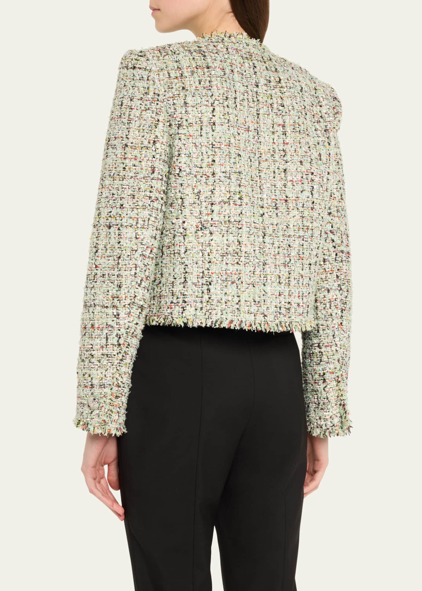 Cinq a Sept Khloe Single-Breasted Bouclé Blazer Image 3 of 5