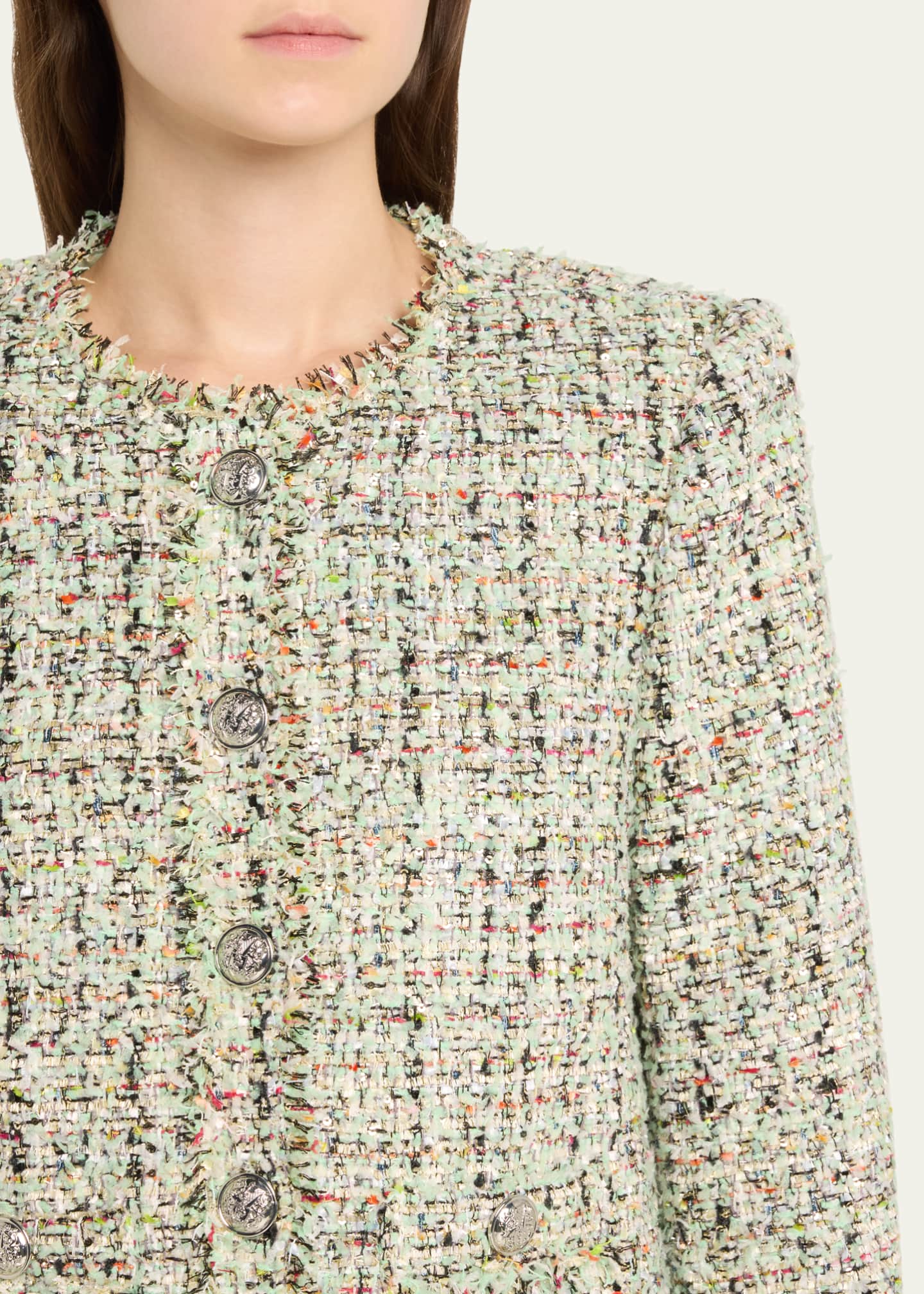 Cinq a Sept Khloe Single-Breasted Bouclé Blazer Image 5 of 5