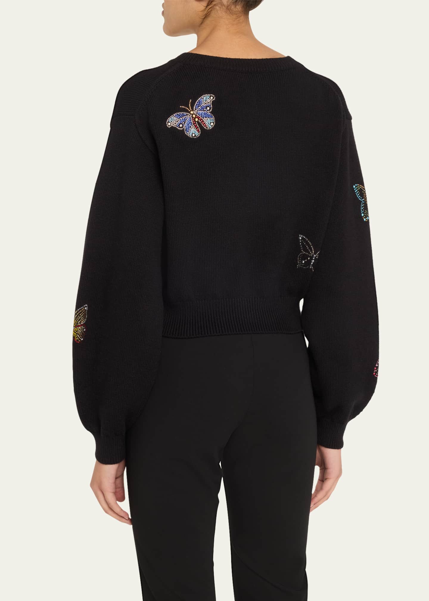 Cinq a Sept Lisette Embellished Butterfly Cardigan Image 3 of 5