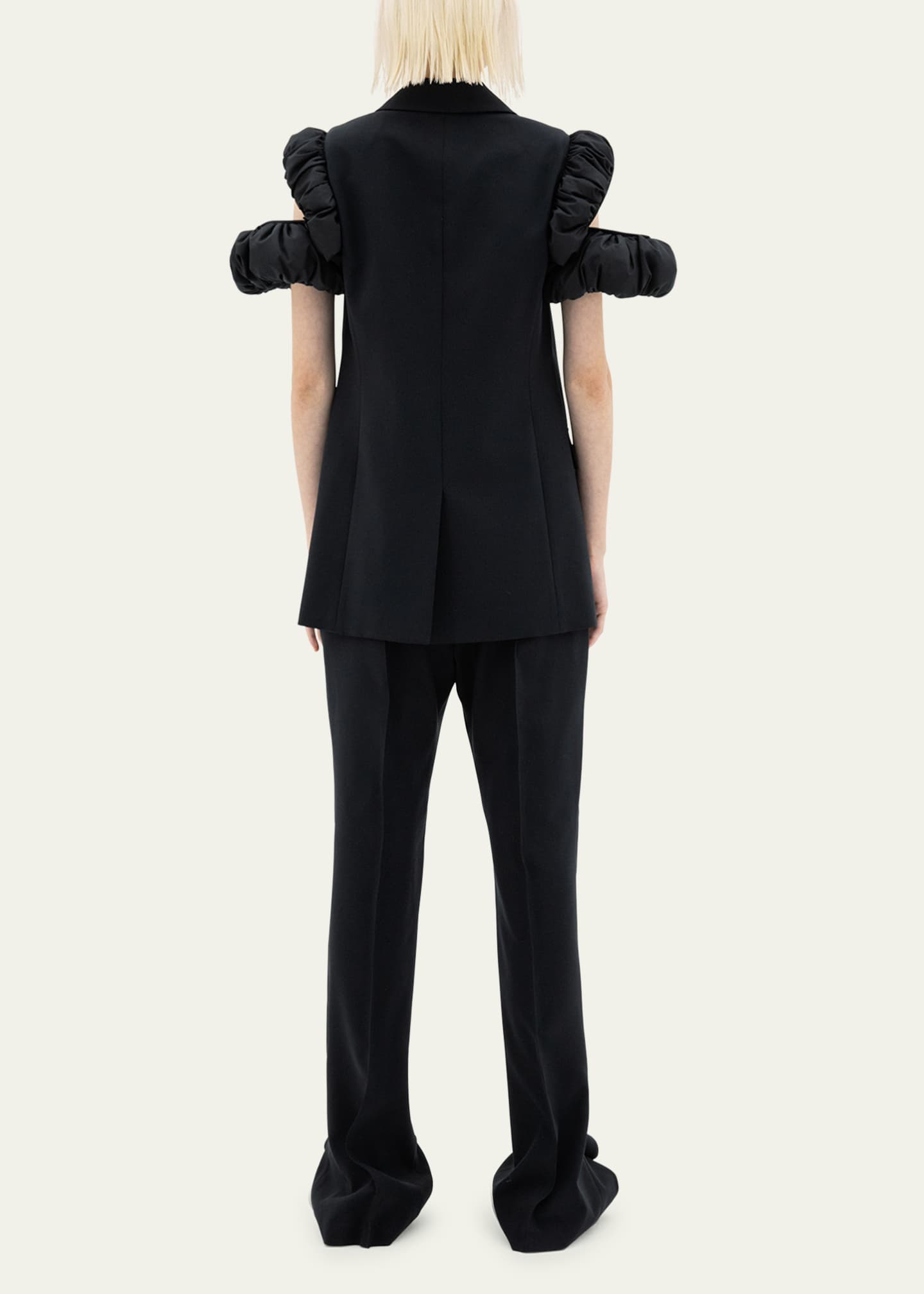 Puffer Cold-Shoulder Blazer - Thumbnail 3