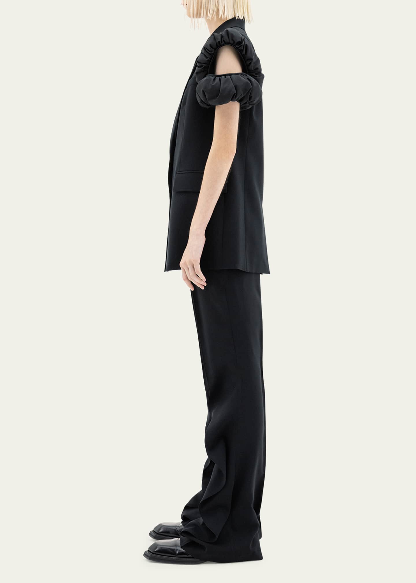 Puffer Cold-Shoulder Blazer - Thumbnail 4