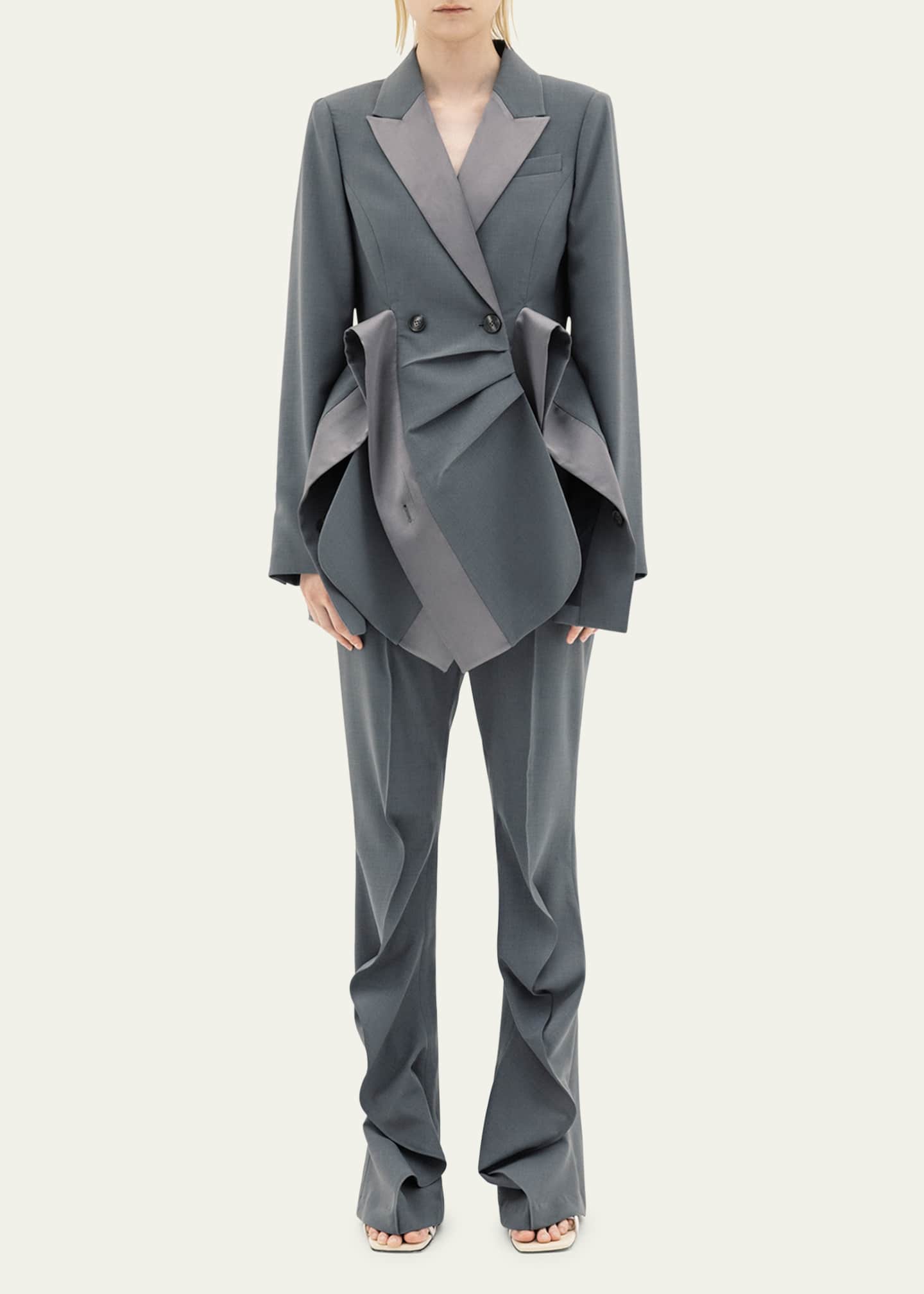 BESFXXK Two-Tone Decon Wavy Tuxedo Blazer Image 2 of 5