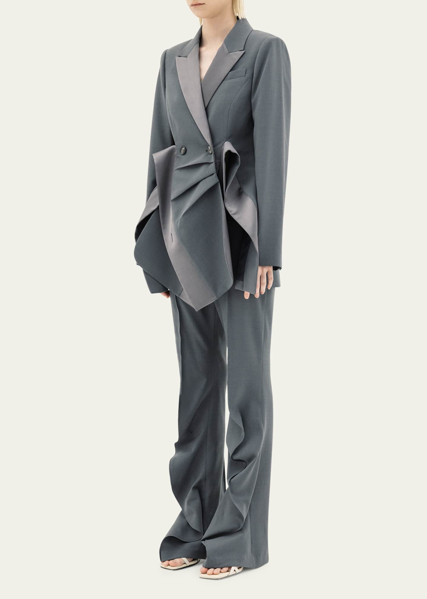 BESFXXK Two-Tone Decon Wavy Tuxedo Blazer Image 4 of 5