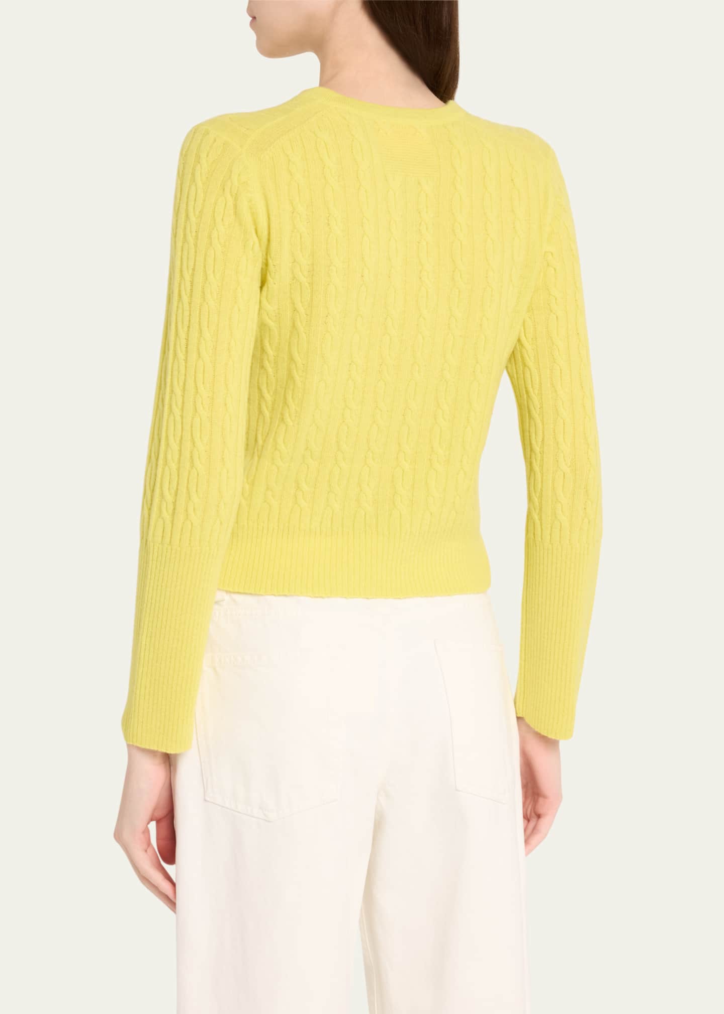 Guest in Residence Jane Cable-Knit Cashmere Cardigan Image 3 of 5