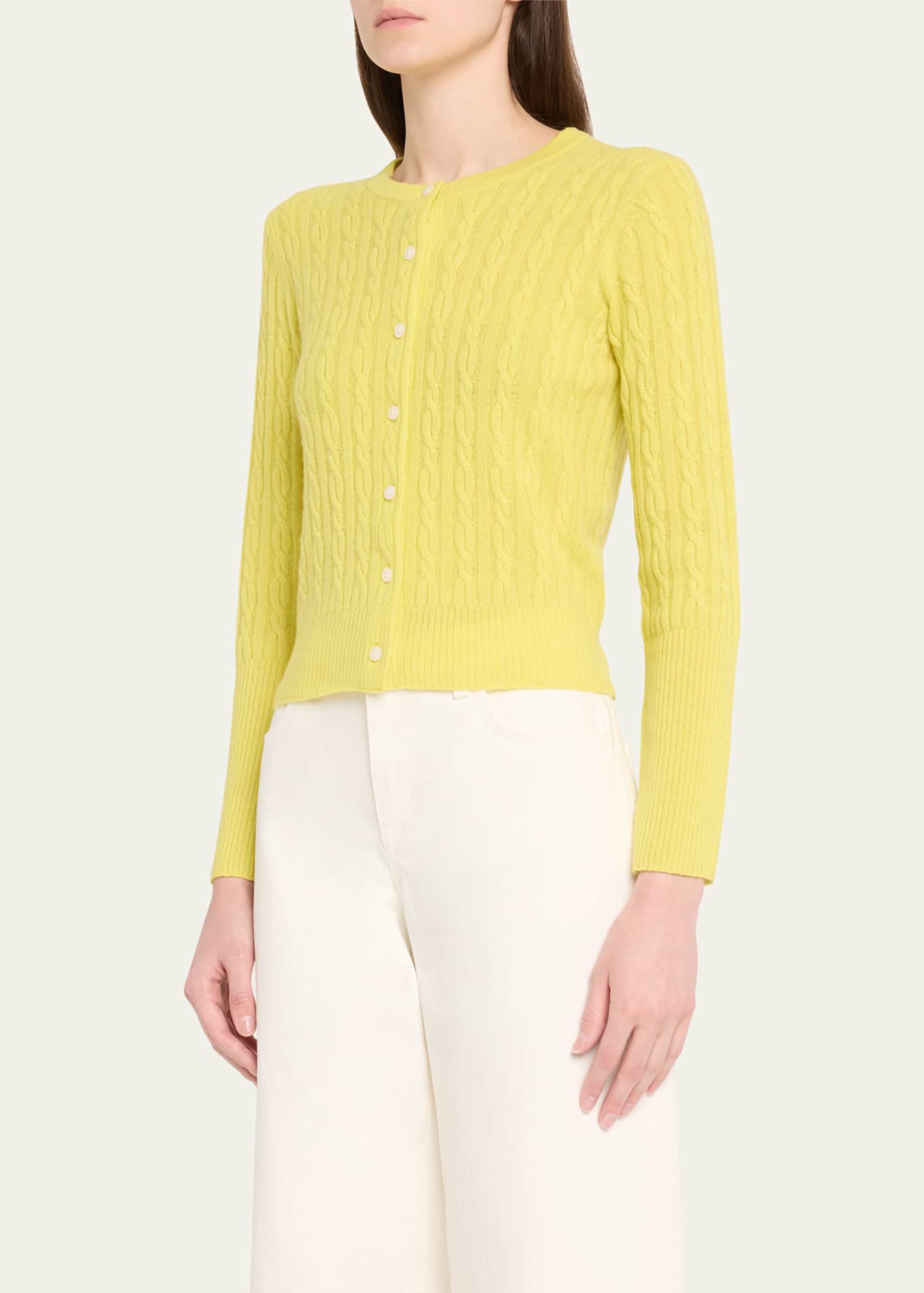 Guest in Residence Jane Cable-Knit Cashmere Cardigan Image 4 of 5