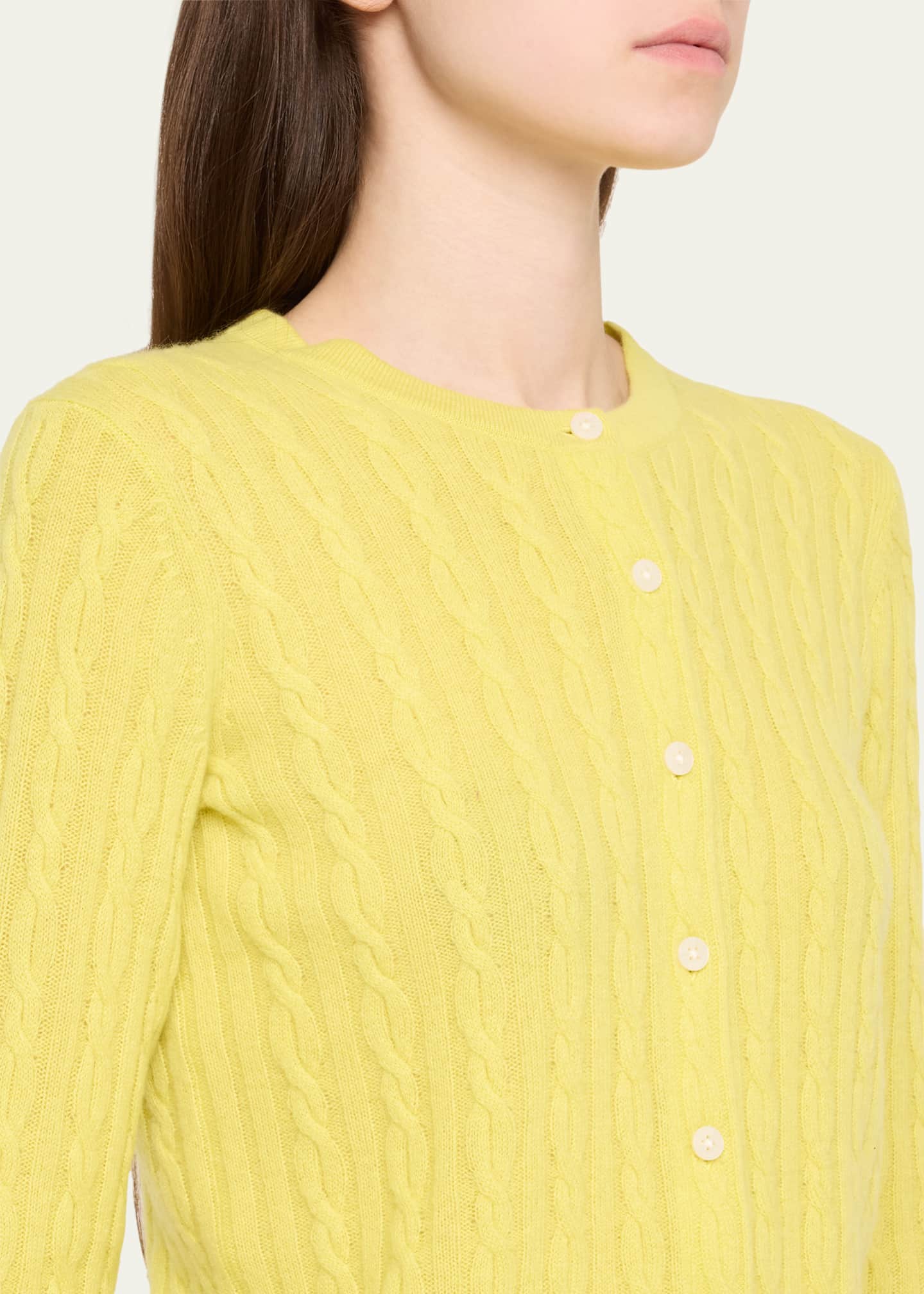 Guest in Residence Jane Cable-Knit Cashmere Cardigan Image 5 of 5