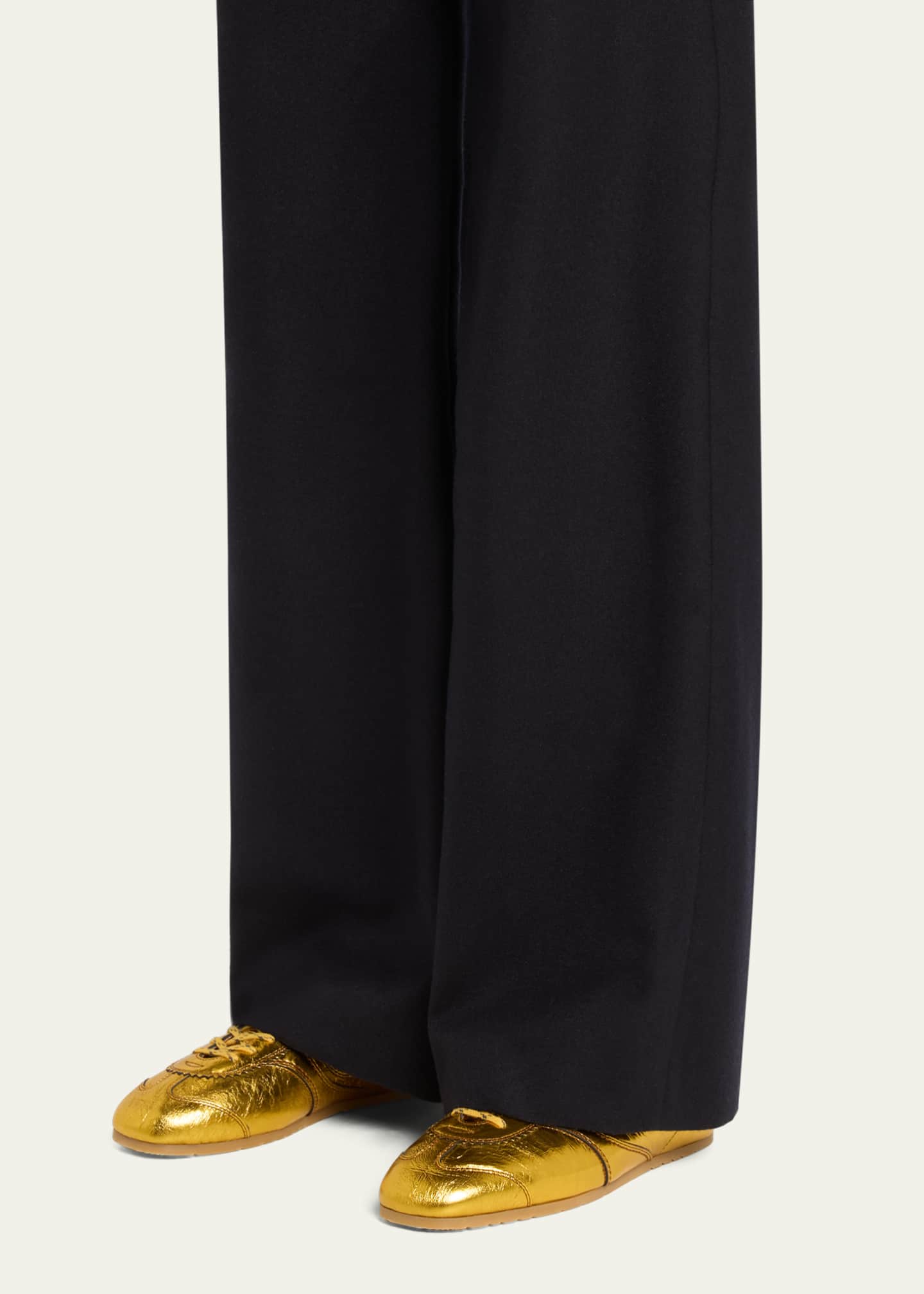 Dries Van Noten Dustin Low-Top Metallic Leather Sneakers
