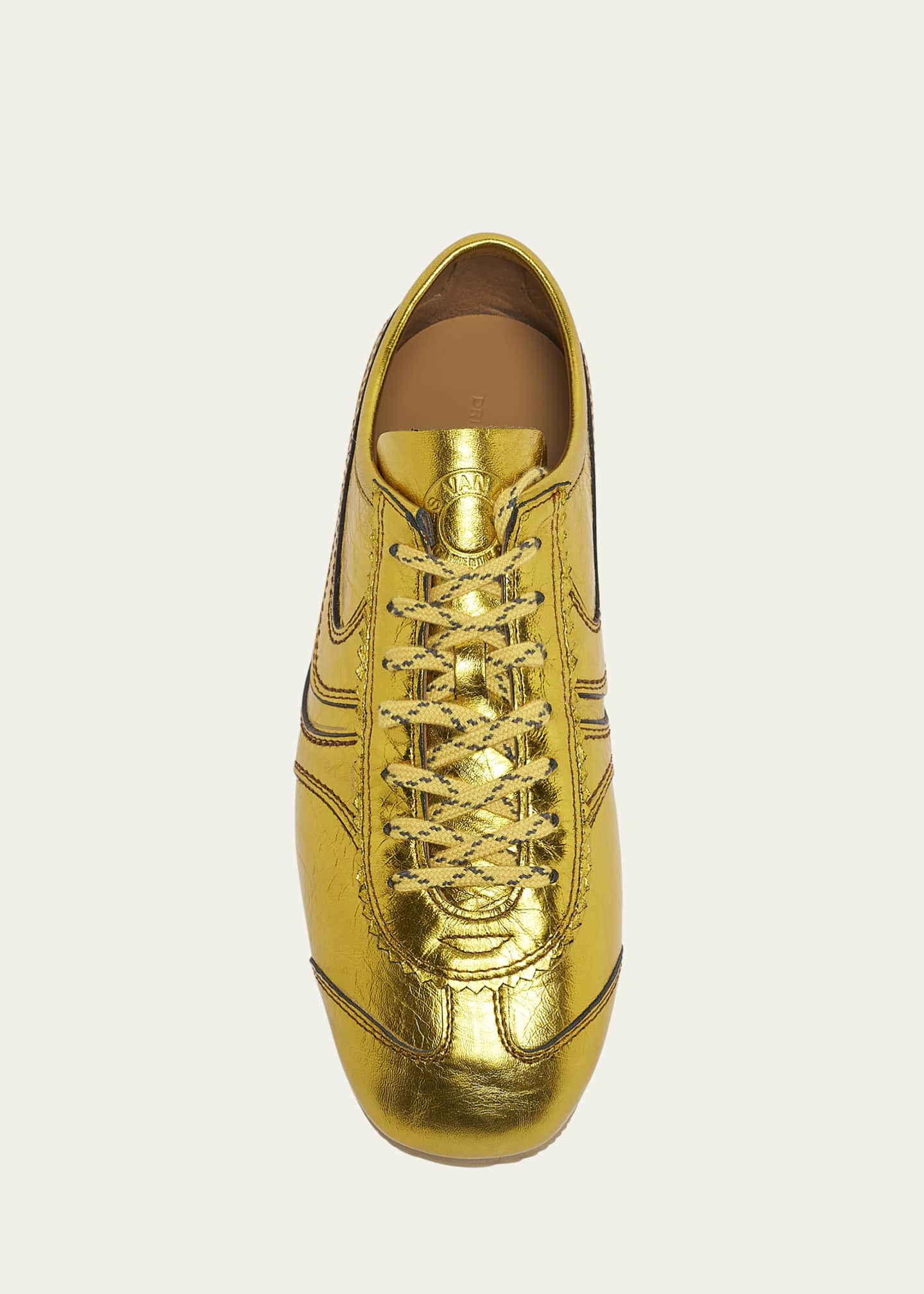 DRIES VAN NOTEN イエロー レザーシューズ