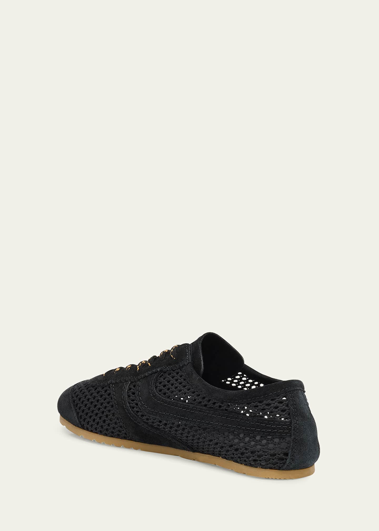 Dustin Mesh Leather Low-Top Sneakers