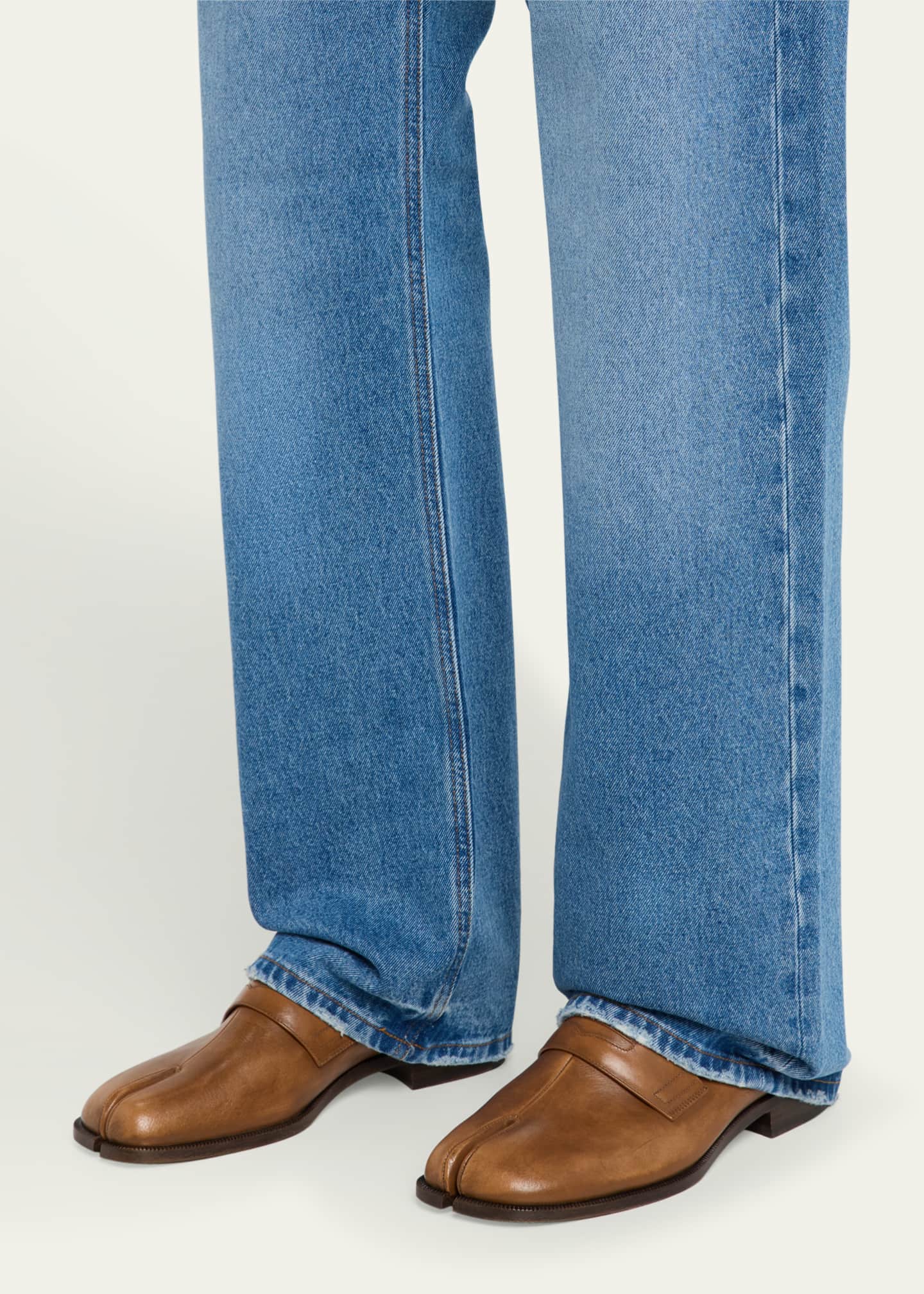 Maison Margiela Men's Tabi Leather Loafer Mules Image 2 of 6