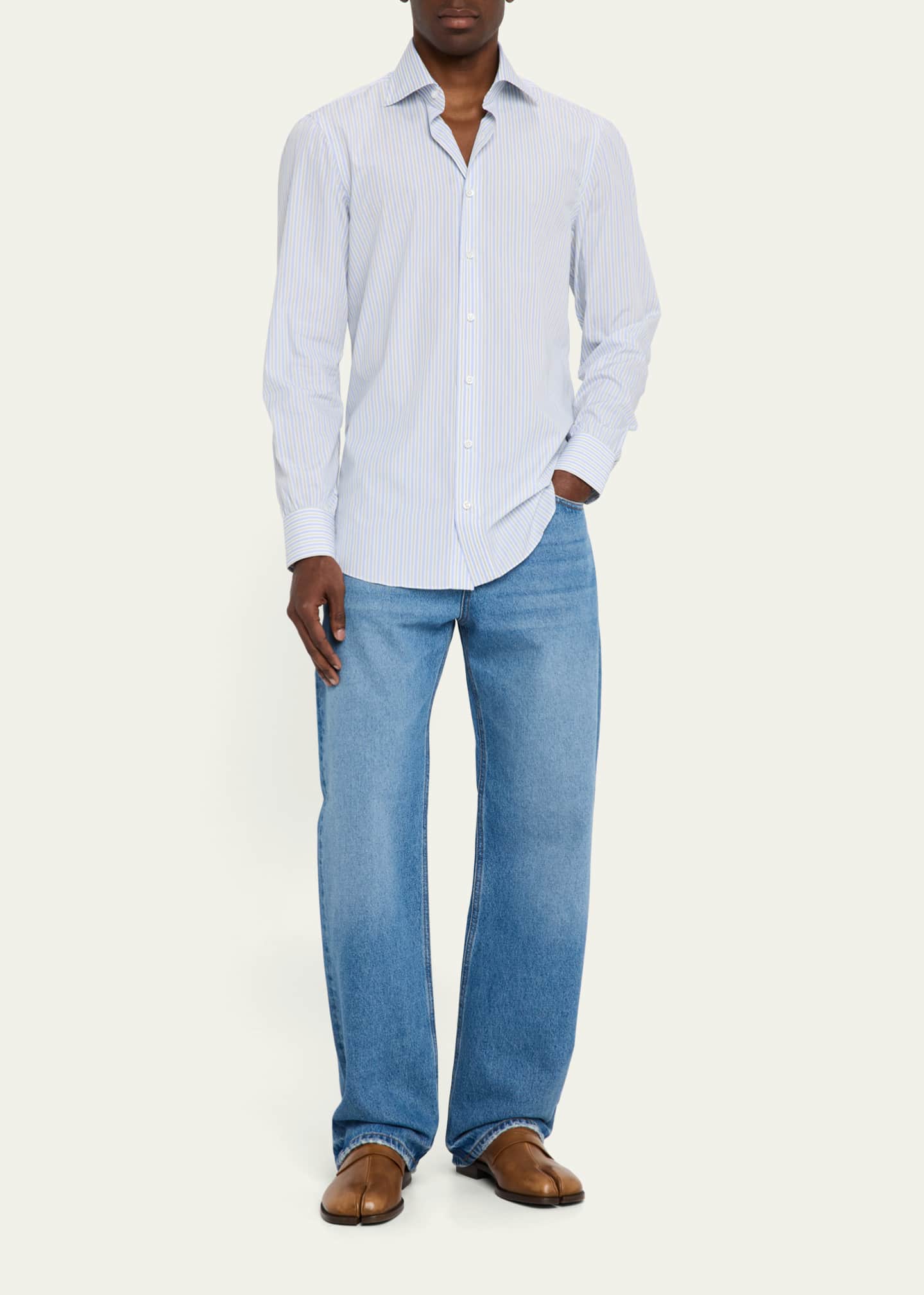 Maison Margiela Men's Tabi Leather Loafer Mules Image 3 of 6