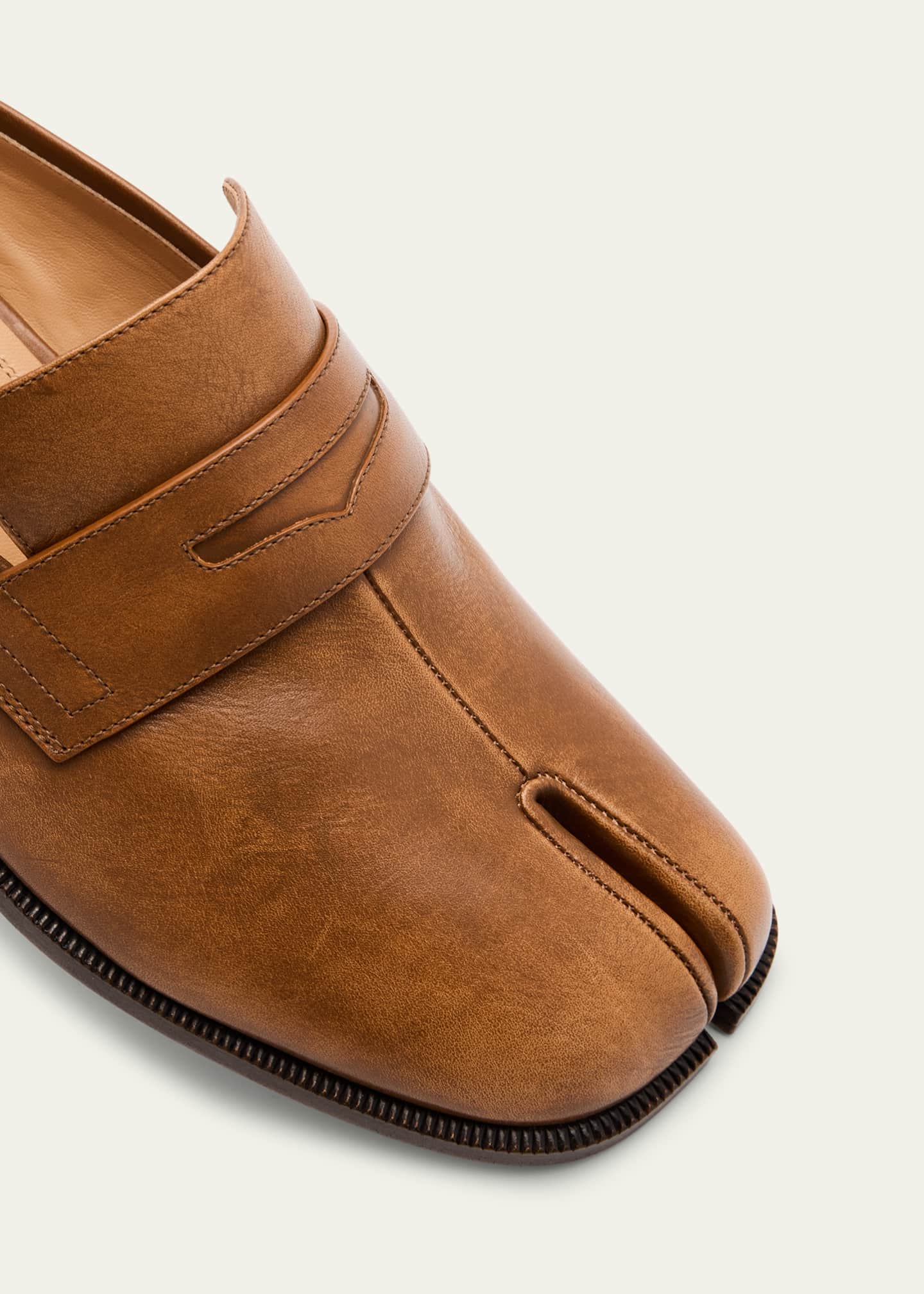 Maison Margiela Men's Tabi Leather Loafer Mules Image 5 of 6