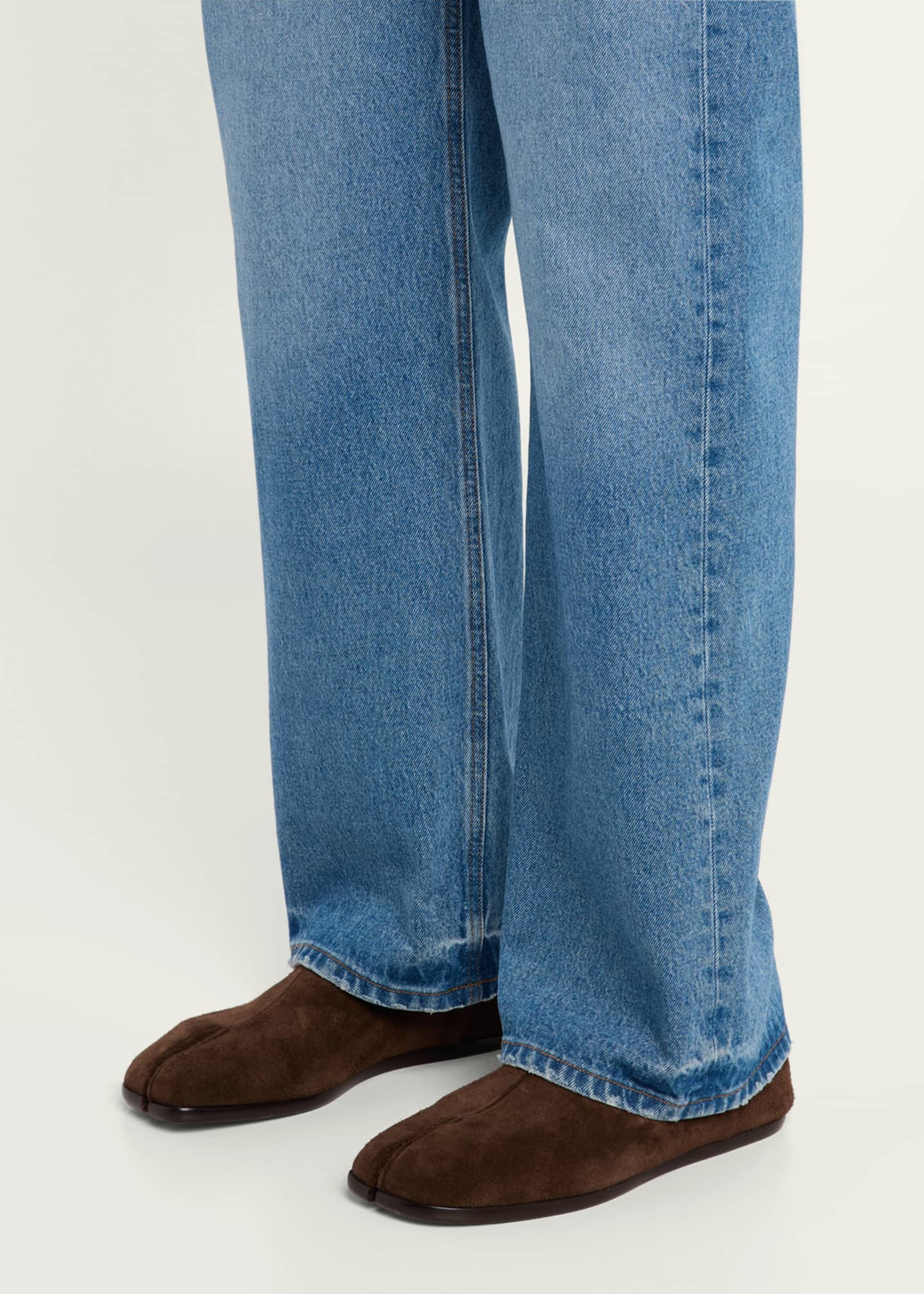 Maison Margiela Men's Tabi Babouche Suede Split-Toe Loafers Image 2 of 6