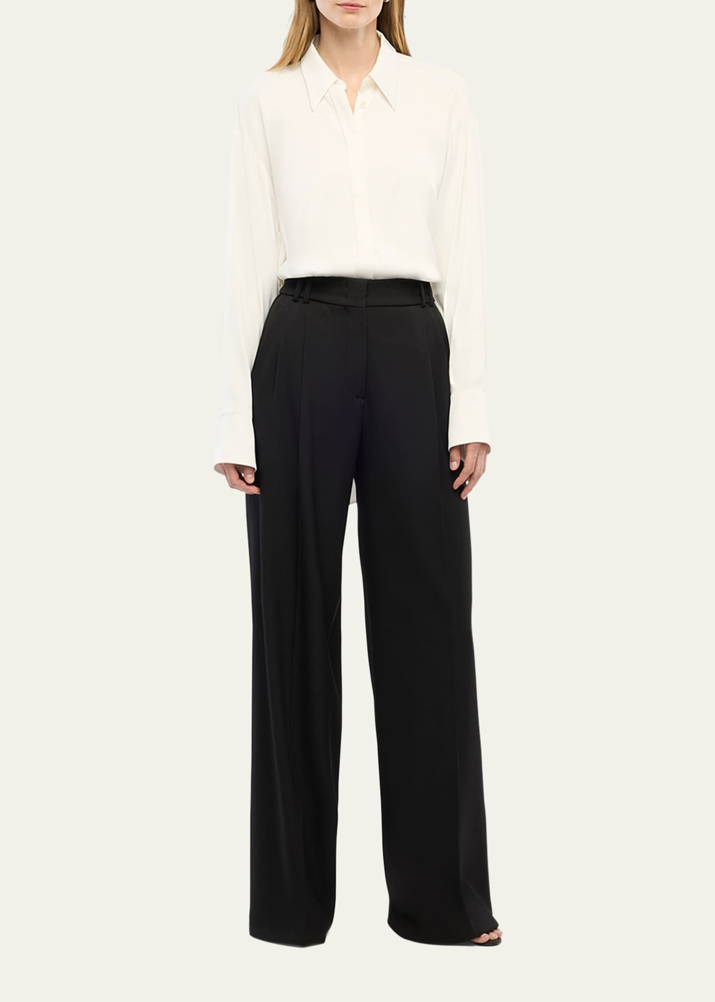 Another Tomorrow Bias Button-Side Collared Shirt Image 2 of 5