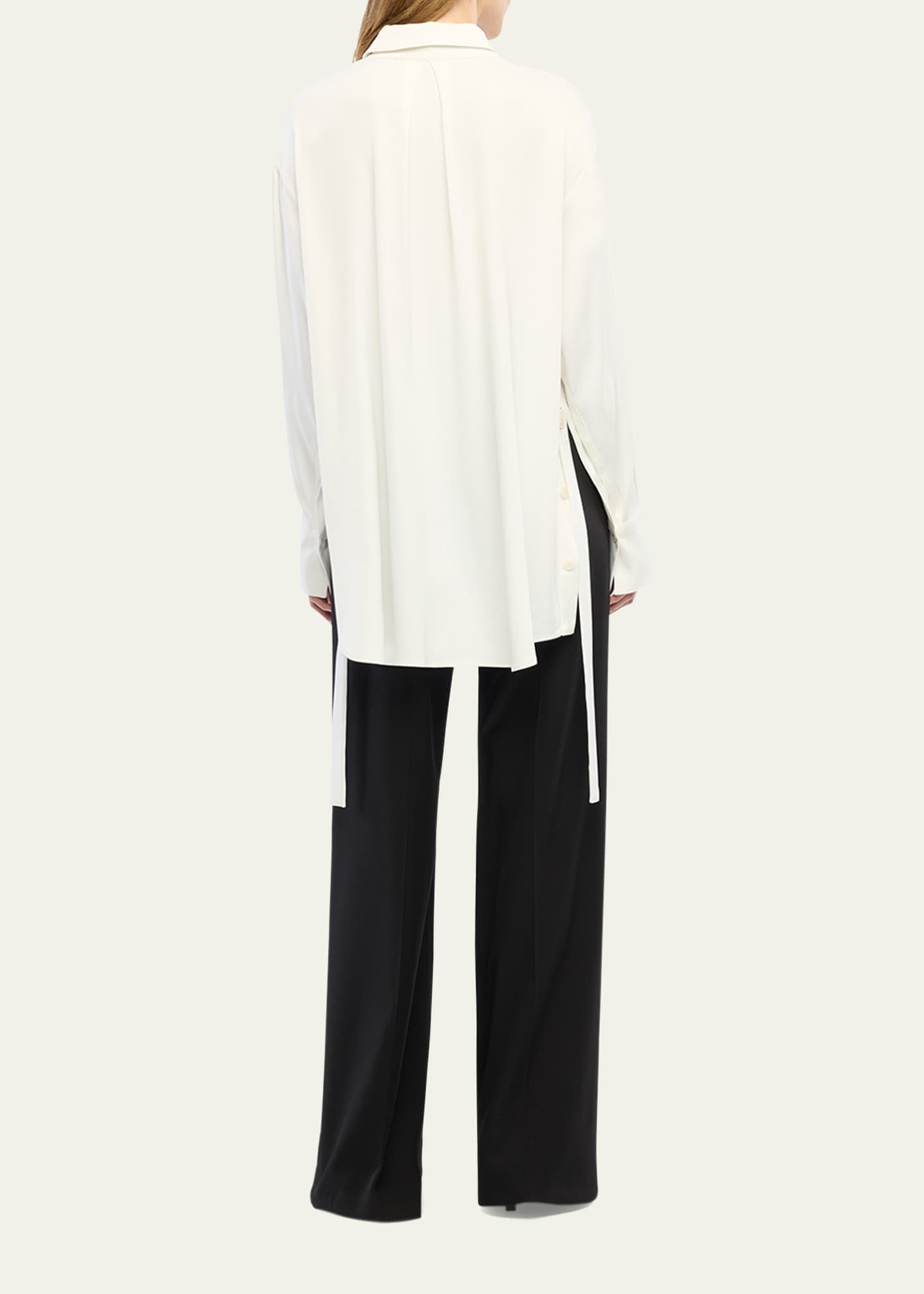 Another Tomorrow Bias Button-Side Collared Shirt Image 3 of 5