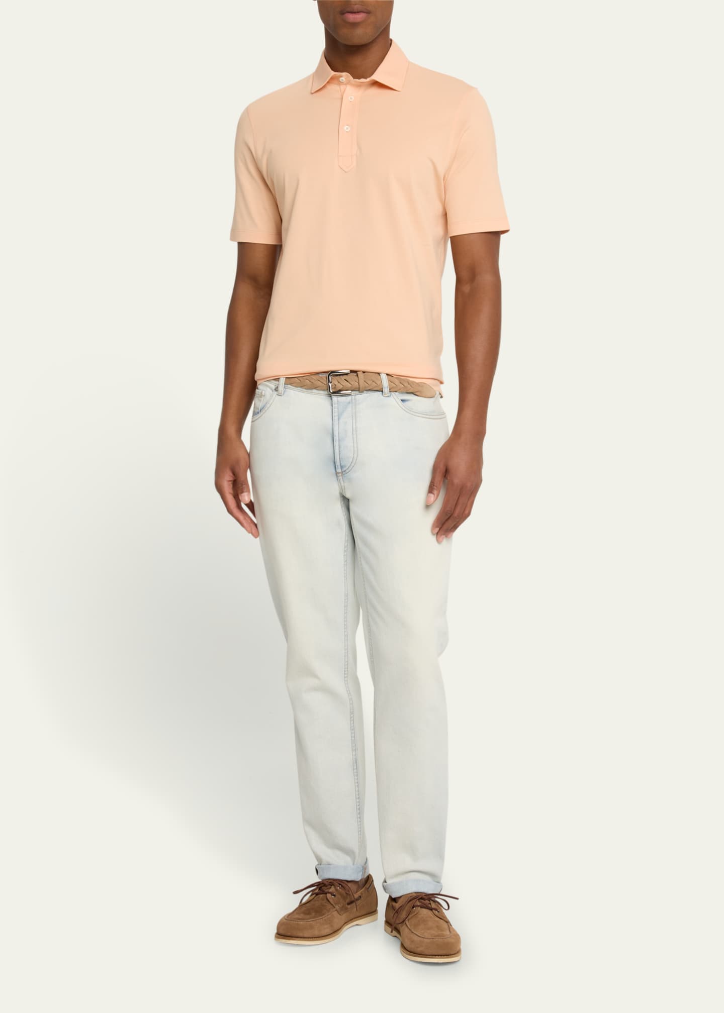 Brunello Cucinelli Men's Cotton Polo Shirt Image 2 of 5