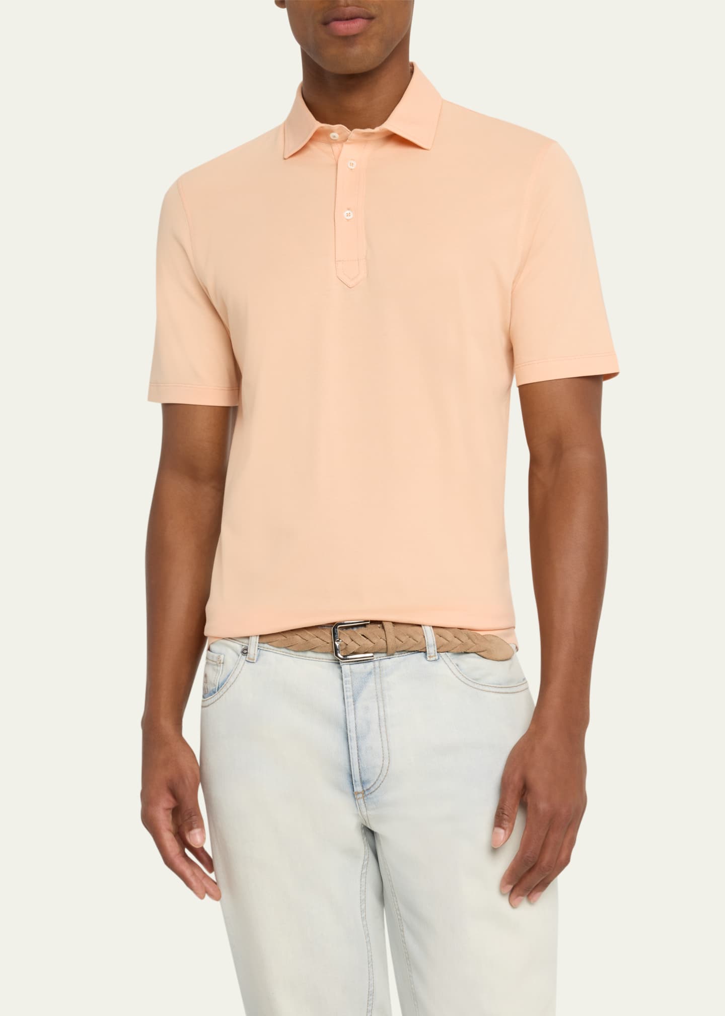 Brunello Cucinelli Men's Cotton Polo Shirt Image 4 of 5