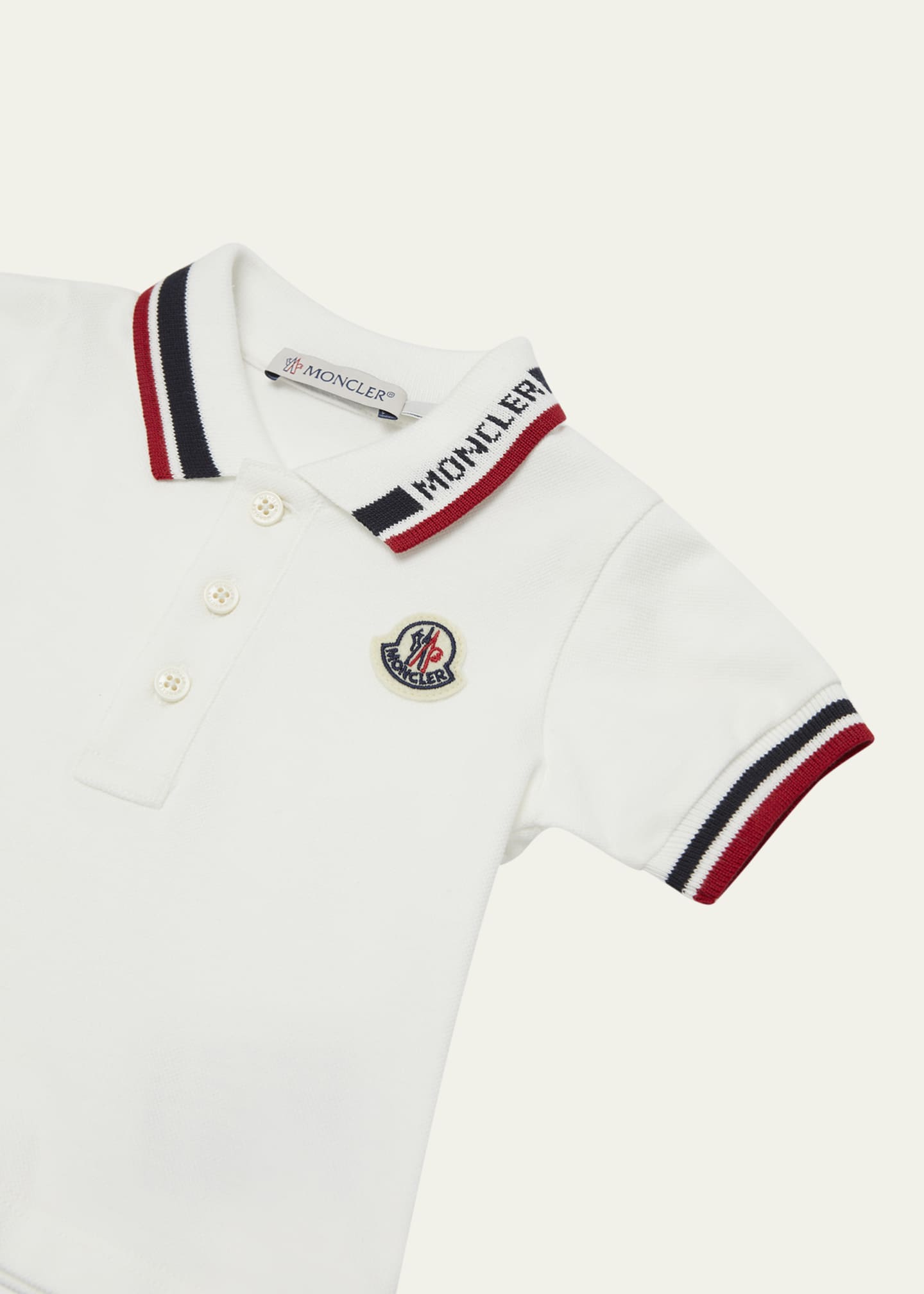 Moncler Boy's Short-Sleeve Polo Shirt and Shorts Set, Size 6M-3 Image 3 of 3