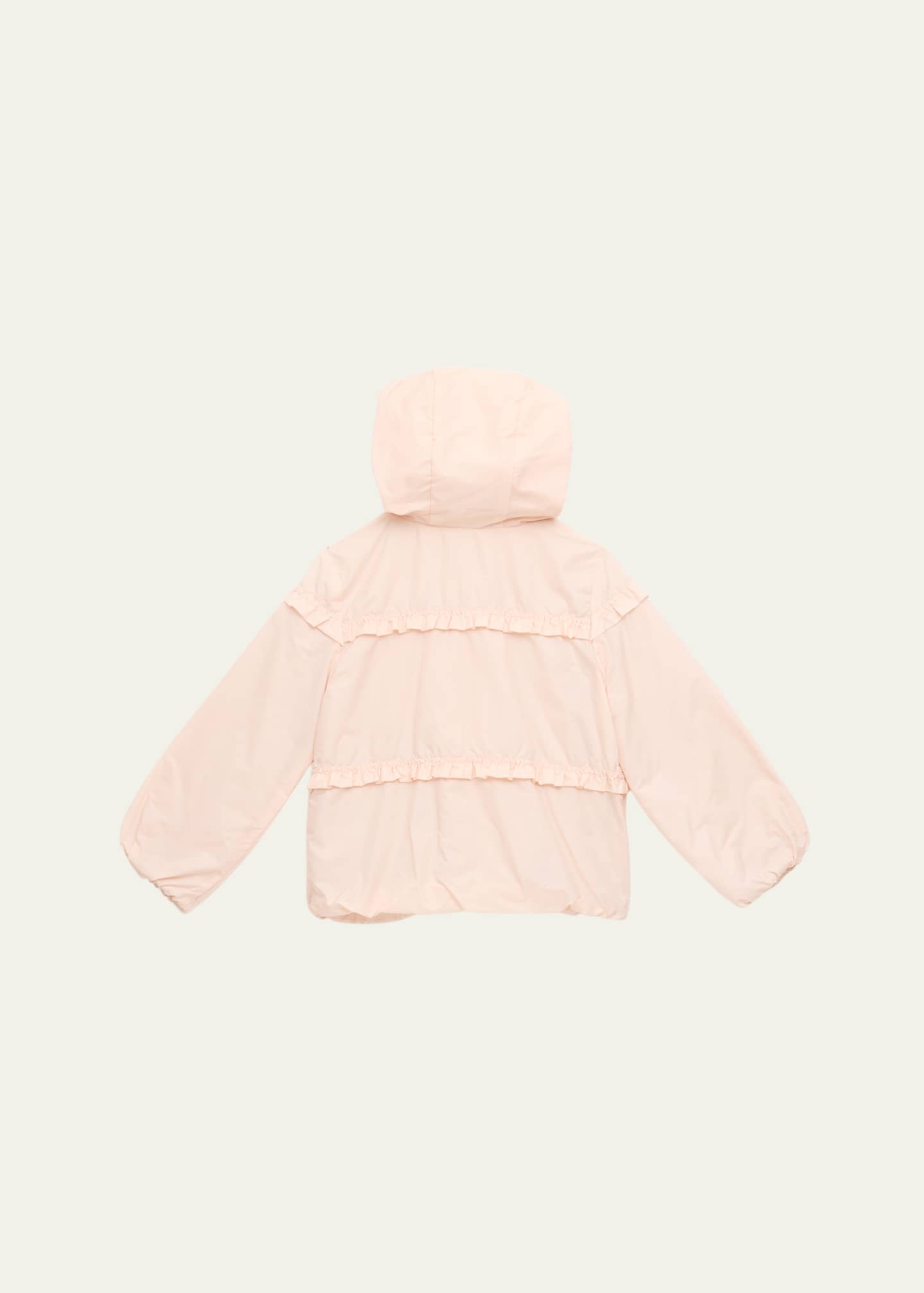 Moncler Girl's Hiti Ruffle Rain Jacket, Size 6M-3 Image 2 of 3