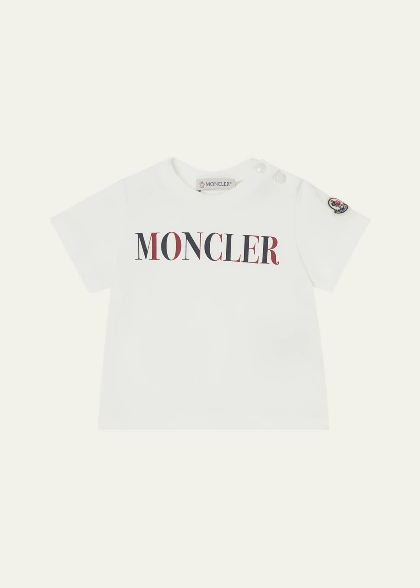 Moncler Boy's Chest Logo Short-Sleeve T-Shirt, Size 6M-3 Image 1 of 3