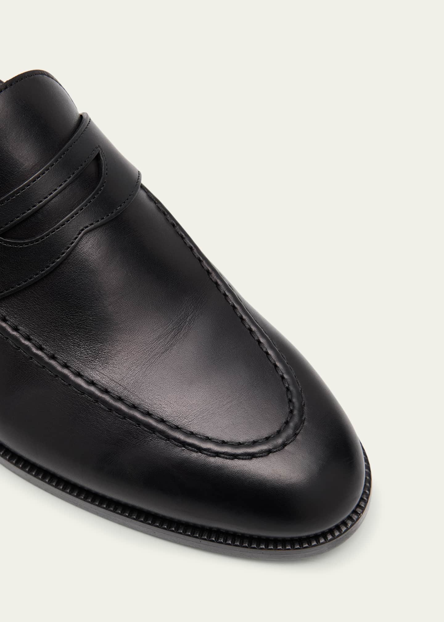 Loro Piana Sergio Leather Penny Loafers Image 5 of 6